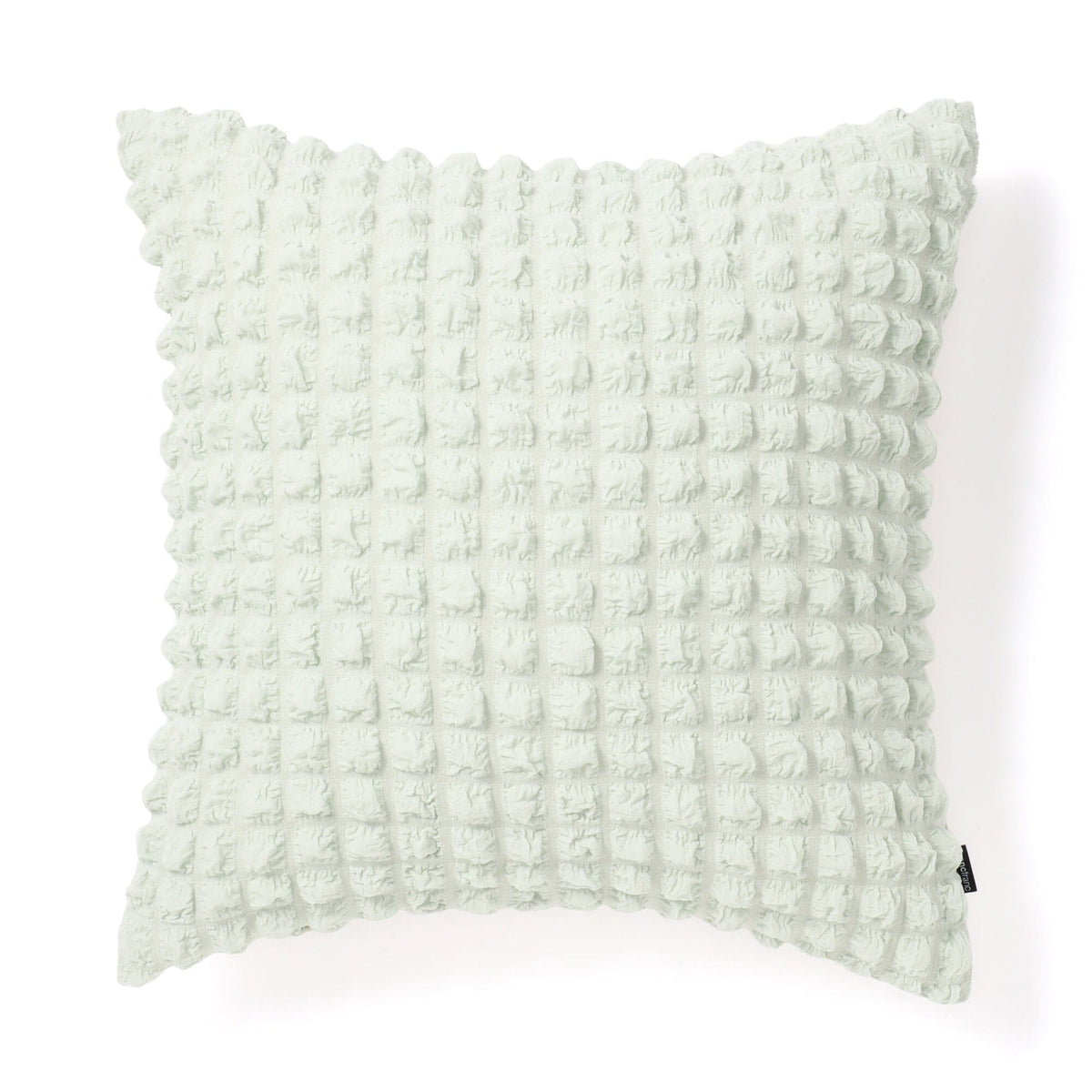 Popcorn Waffle Cushion Cover 450X450 Light Green