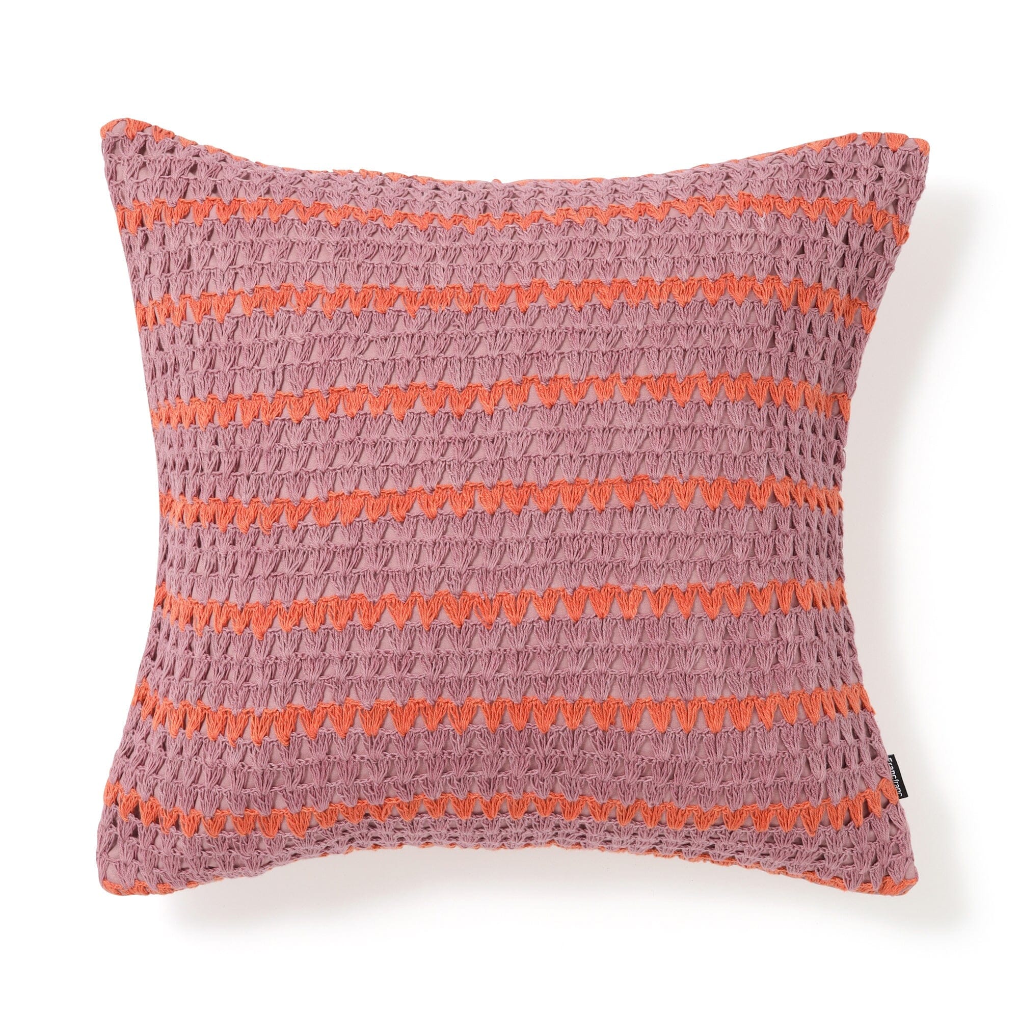 Border Crochet Cushion Cover 450 X 450 Purple