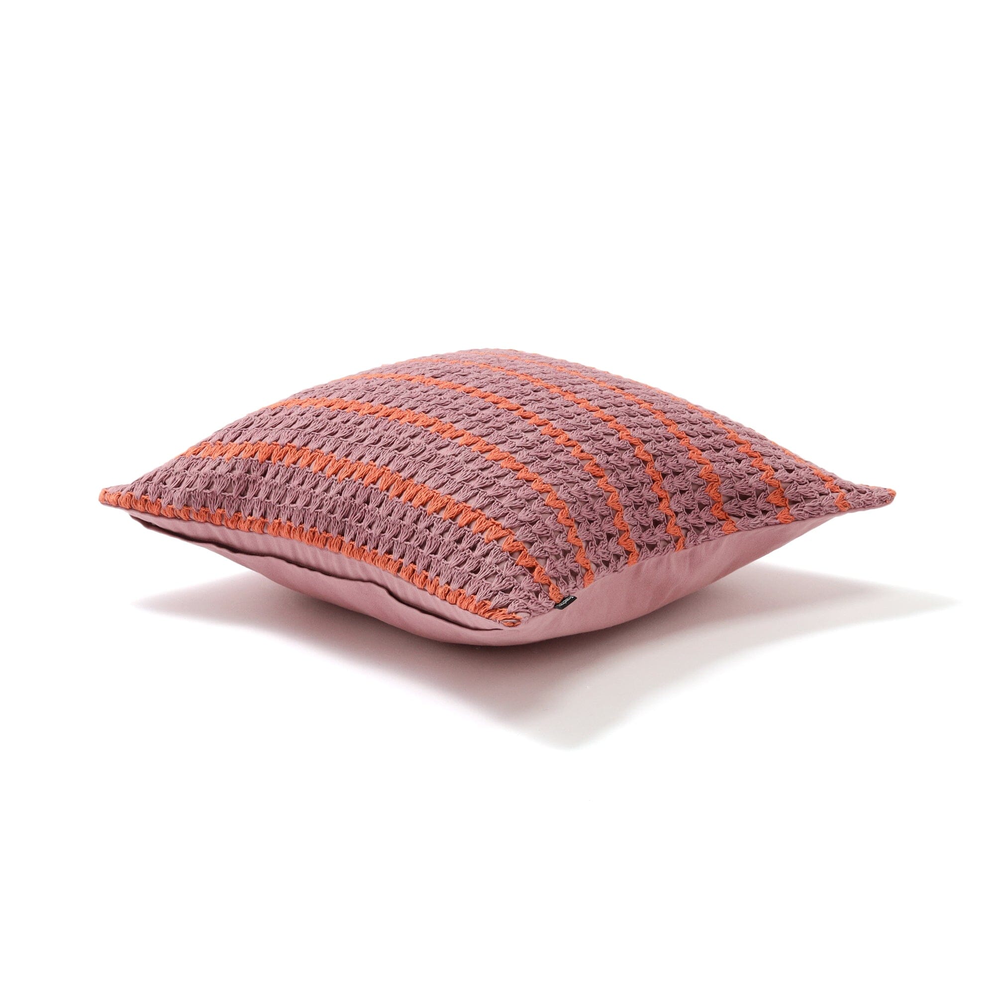 Border Crochet Cushion Cover 450 X 450 Purple