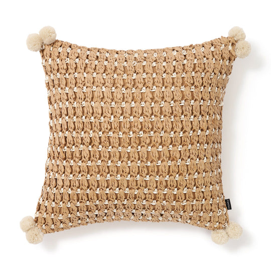 Paper Crochet Cushion Cover 450 X 450 Natural x Ivory