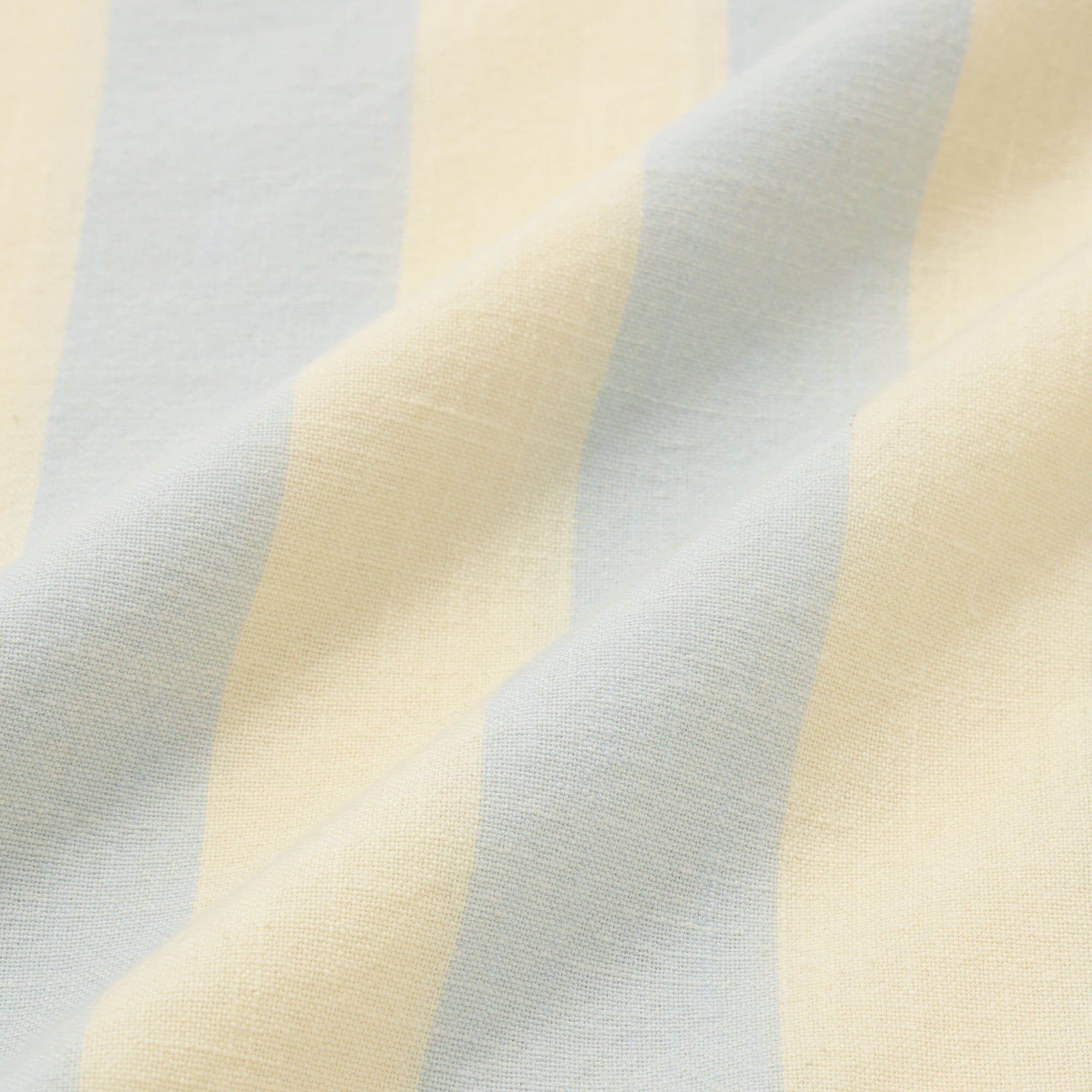 Striped Frill Cushion Cover 450 X 450 Ivory X Light Blue