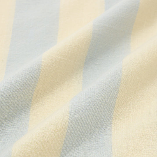 Striped Frill Cushion Cover 450 X 450 Ivory X Light Blue