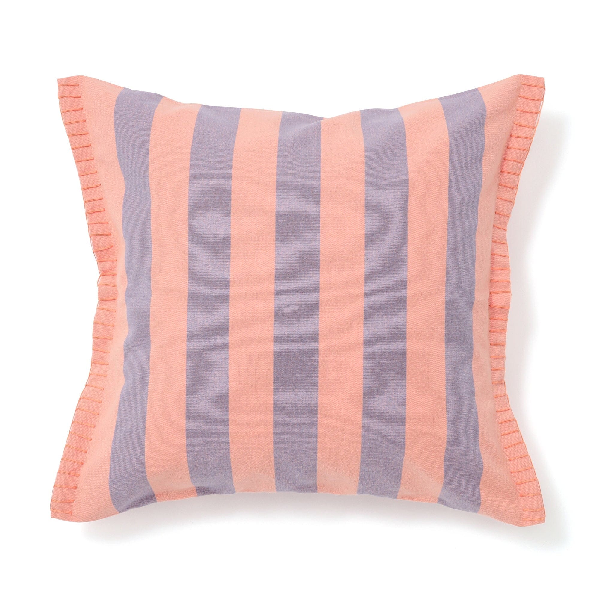 Stripe Stitch Cushion Cover 450 X 450 Purple x Orange
