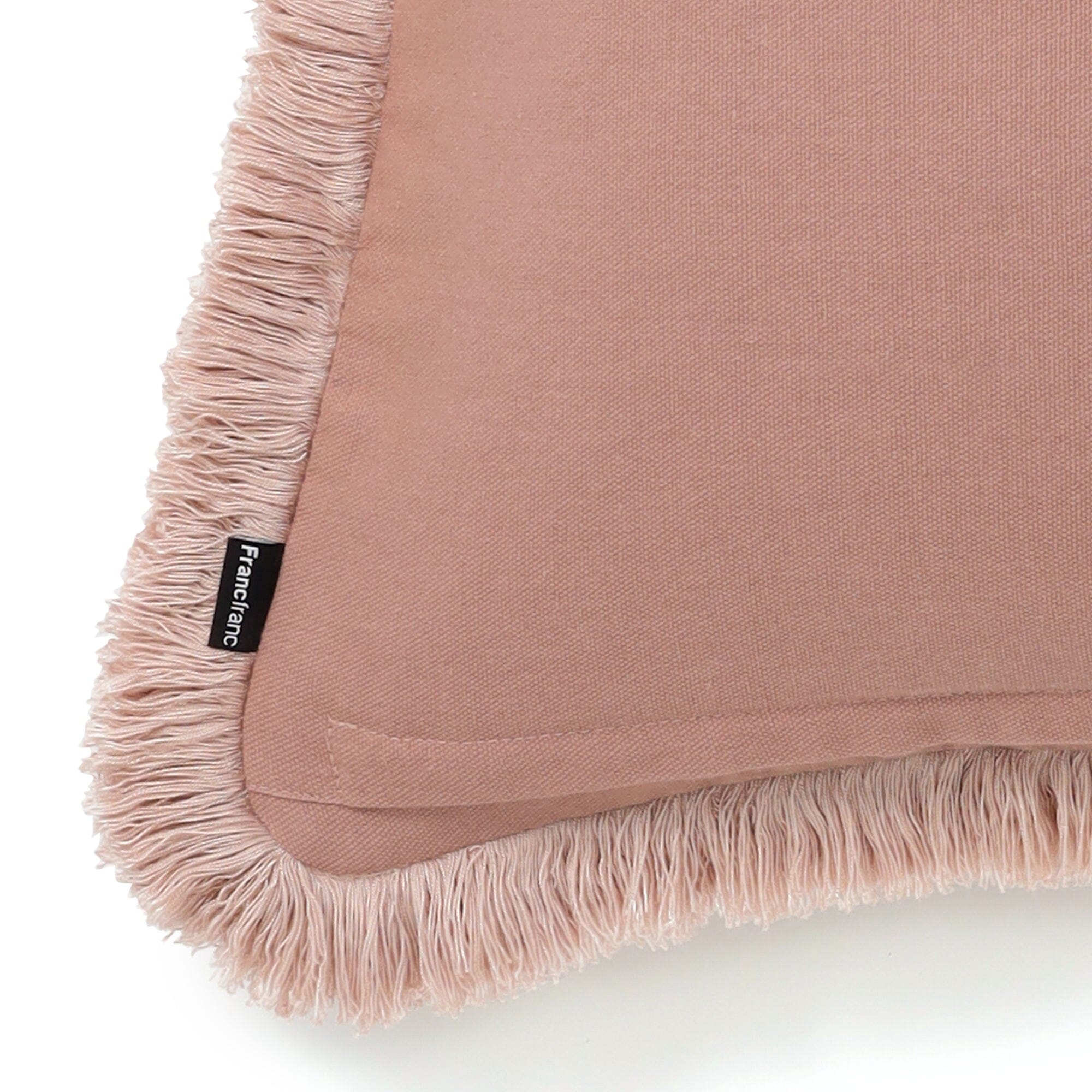 Velvet Fringe Cushion Cover 450 X 450  Pink