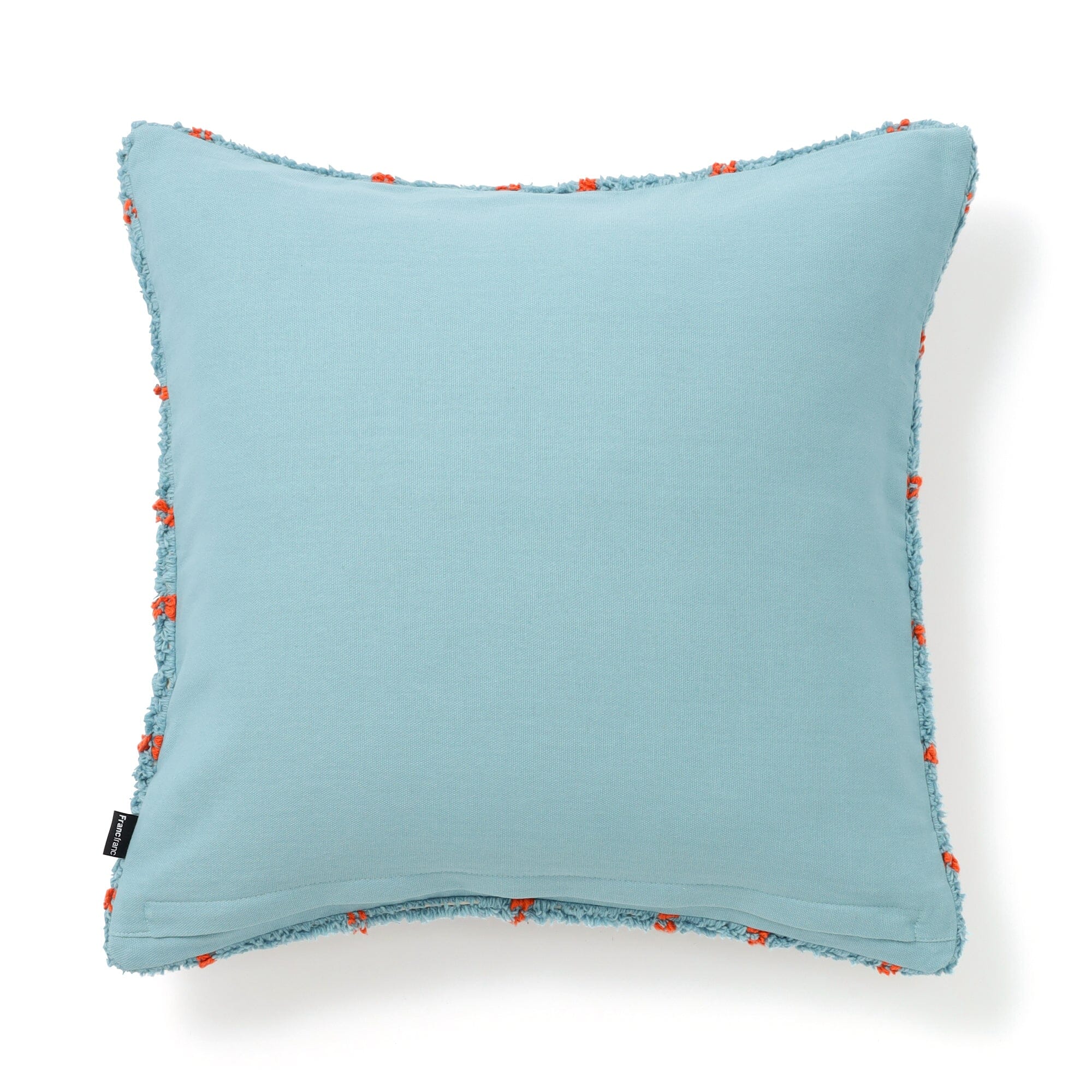 Tuft Art Cushion Cover 450 X 450 Blue X Orange