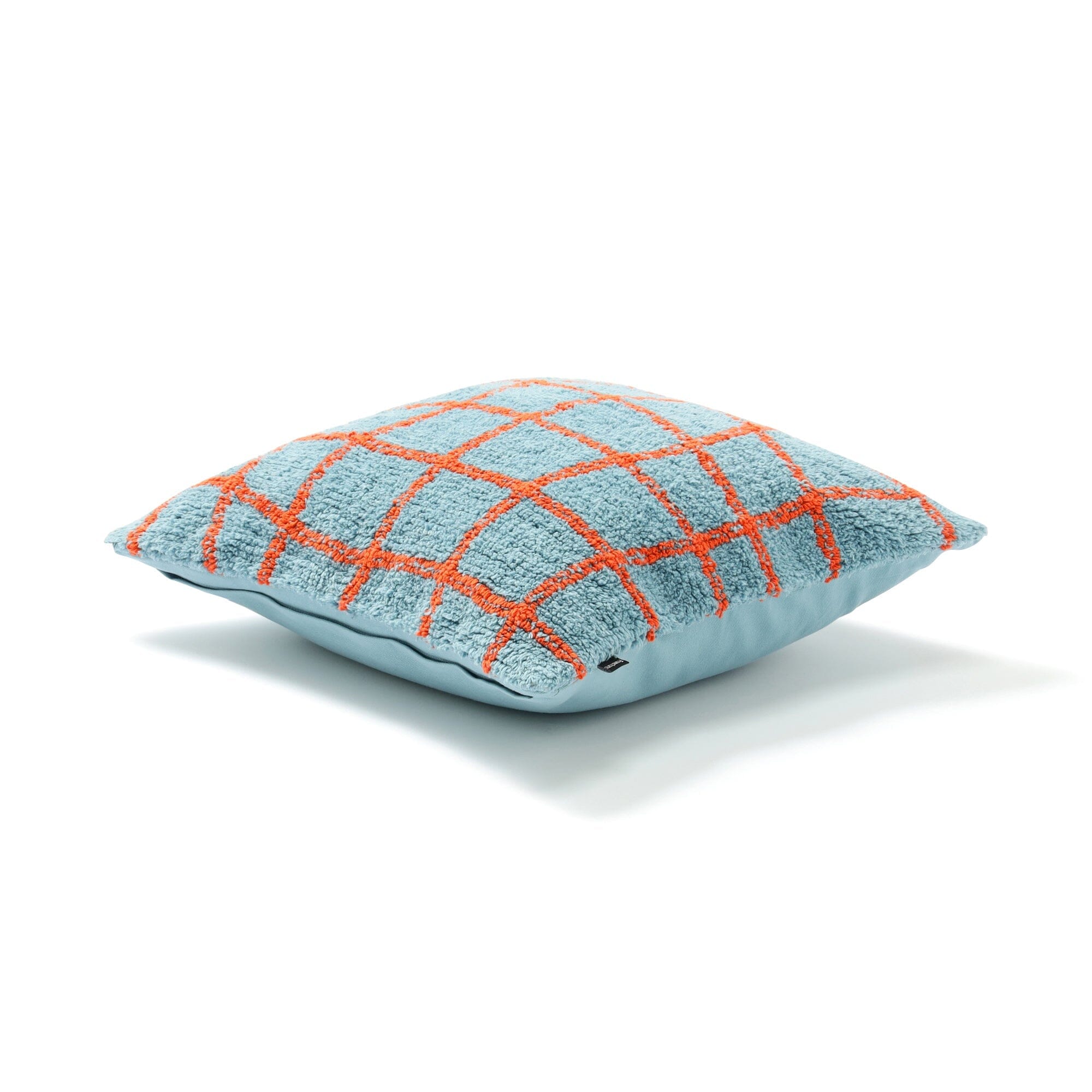 Tuft Art Cushion Cover 450 X 450 Blue X Orange