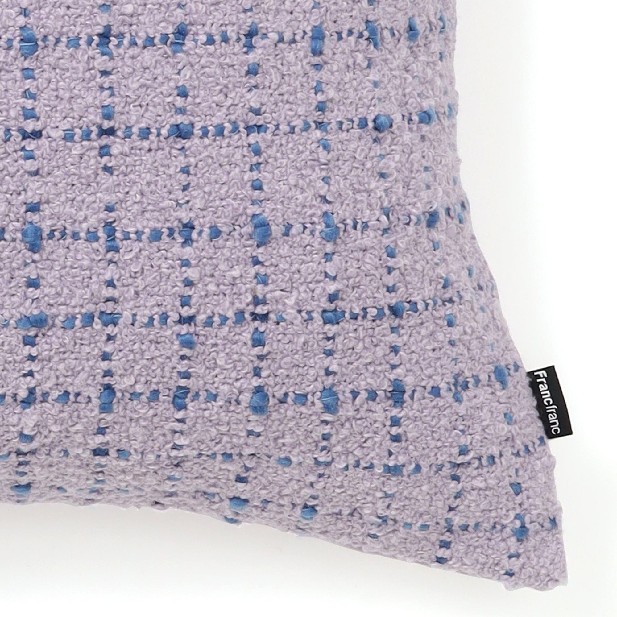 Weave Check Cushion Cover 450 X 450  Purple X Blue