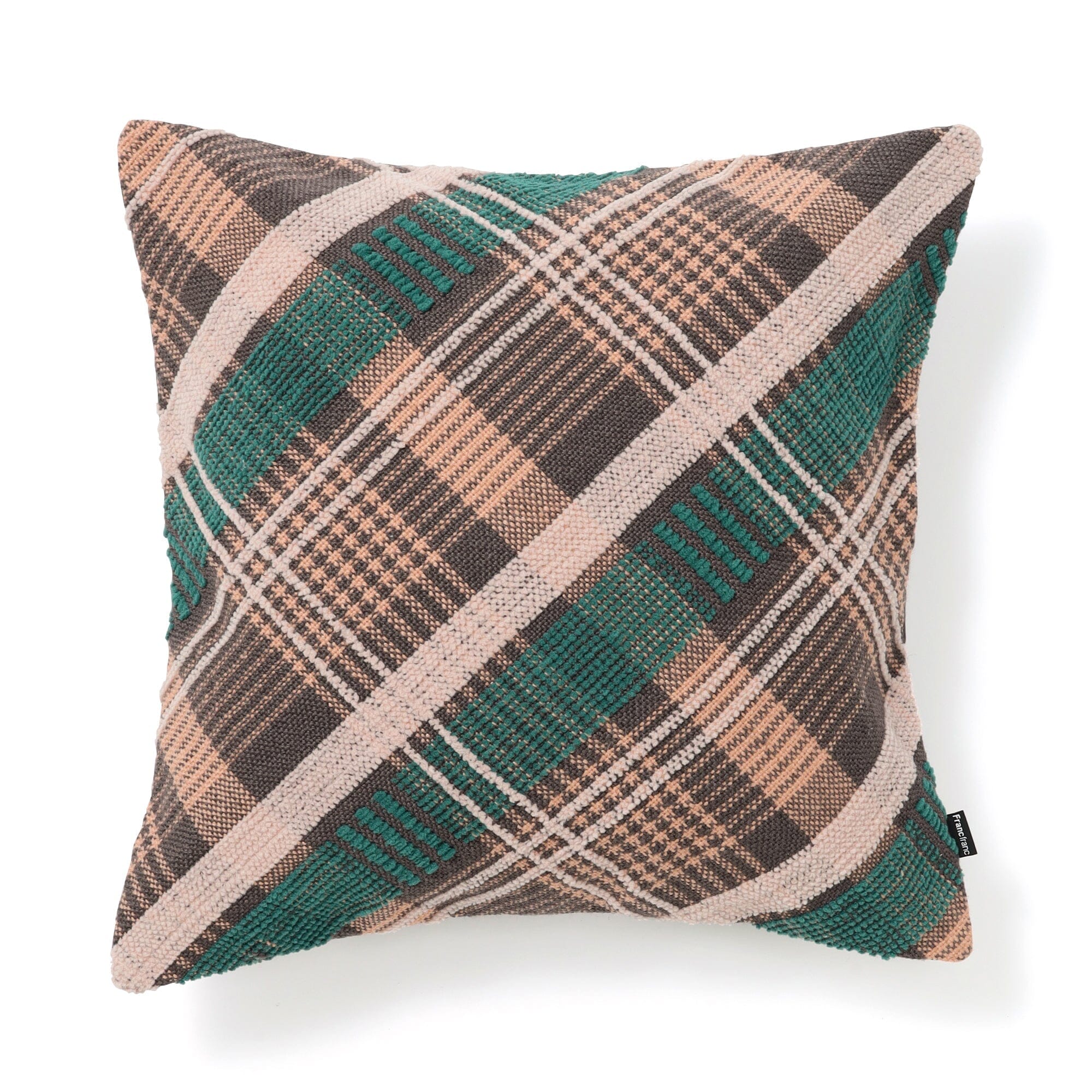 Weave Check Cushion Cover 450 X 450  Multi
