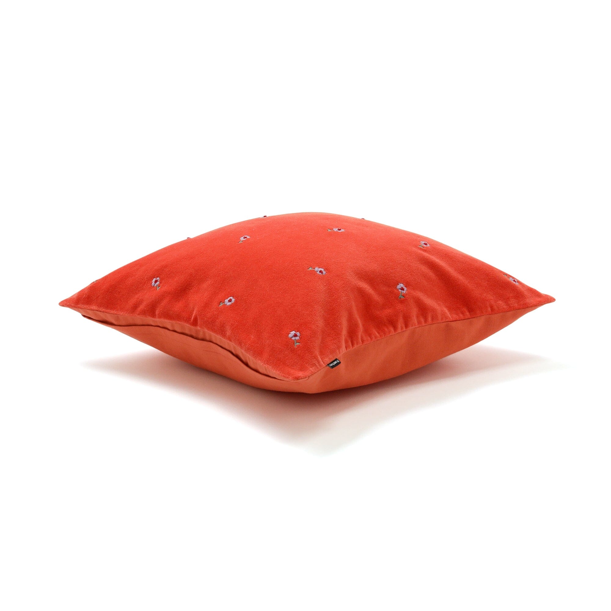 Emb Flower Cushion Cover 450 X 450  Orange