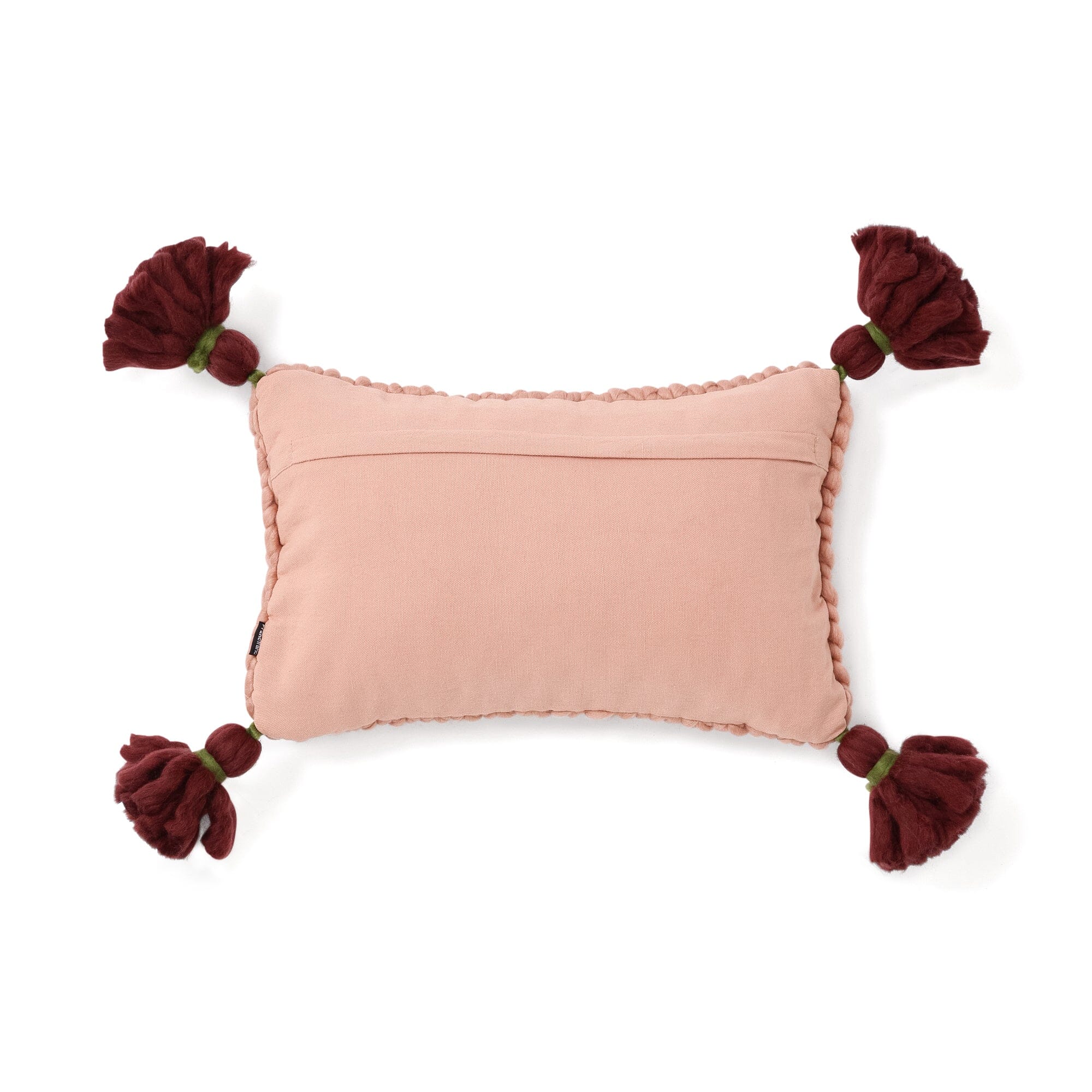 Chunky Knit Cushion Cover 450 X 250  Pink X Dark Red