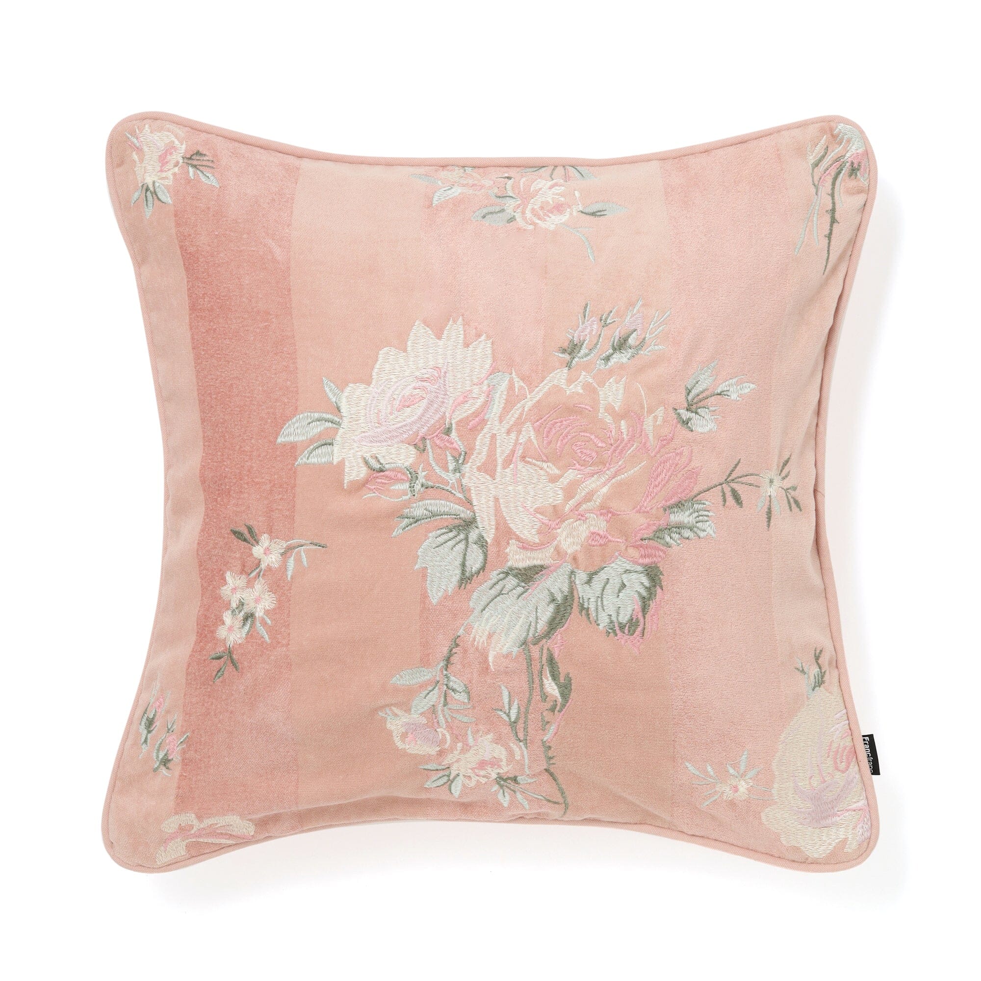 Emb Flower Cushion Cover 450 X 450  Pink
