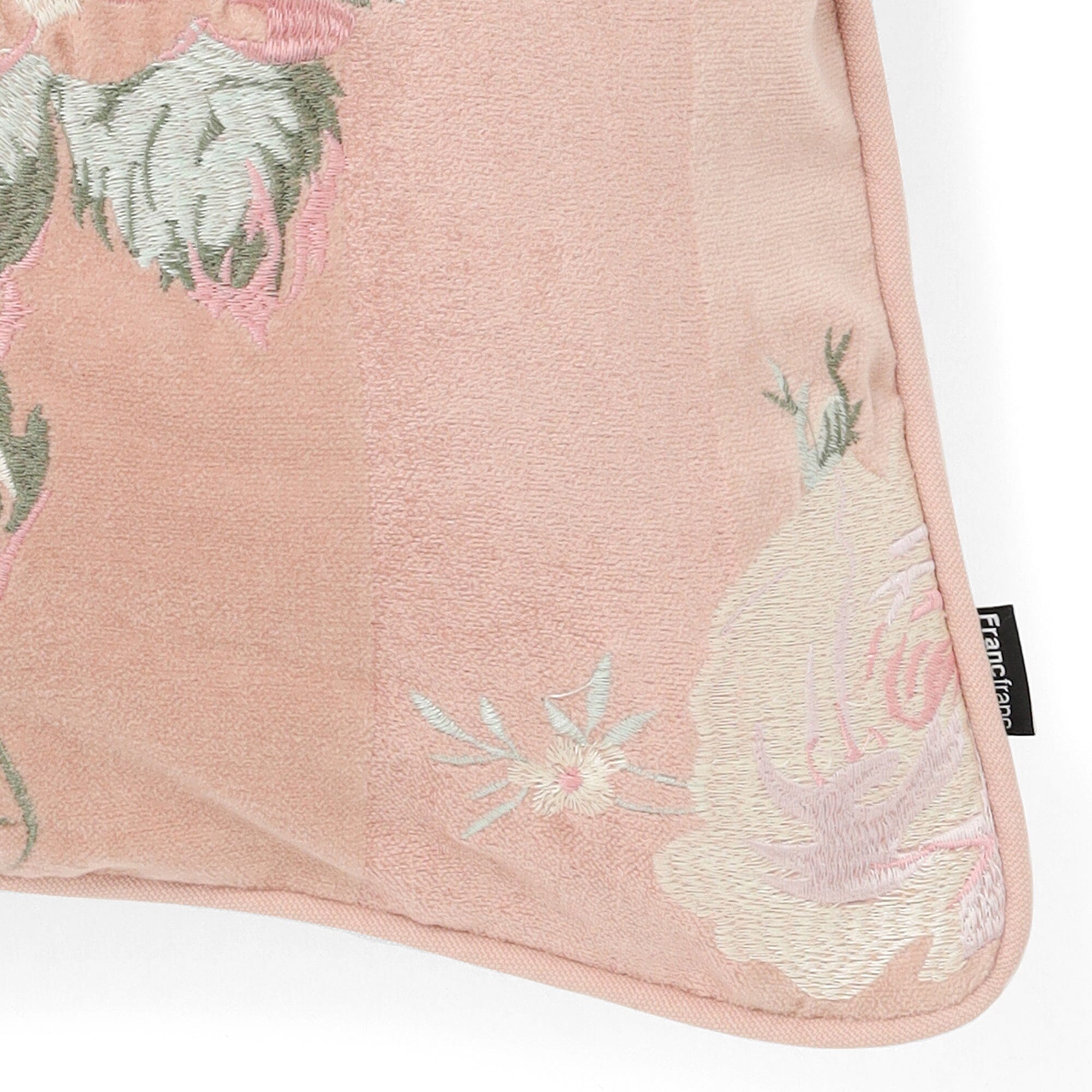Emb Flower Cushion Cover 450 X 450  Pink