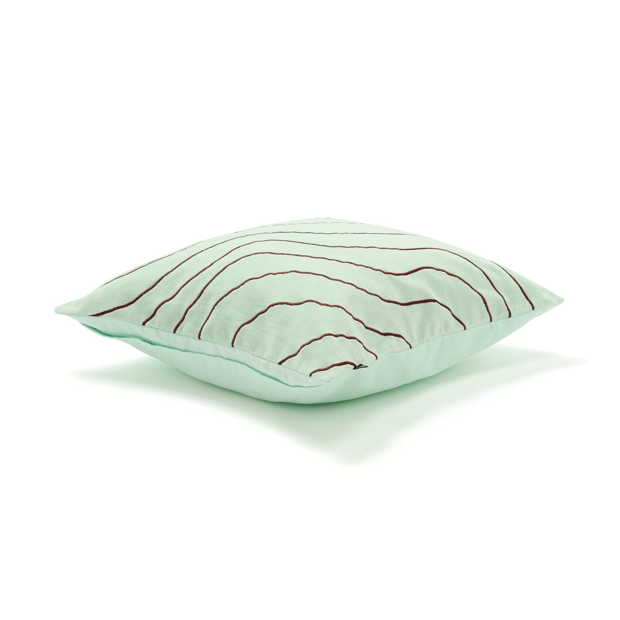 Emb Drawing Cushion Cover 450 X 450 Light Green
