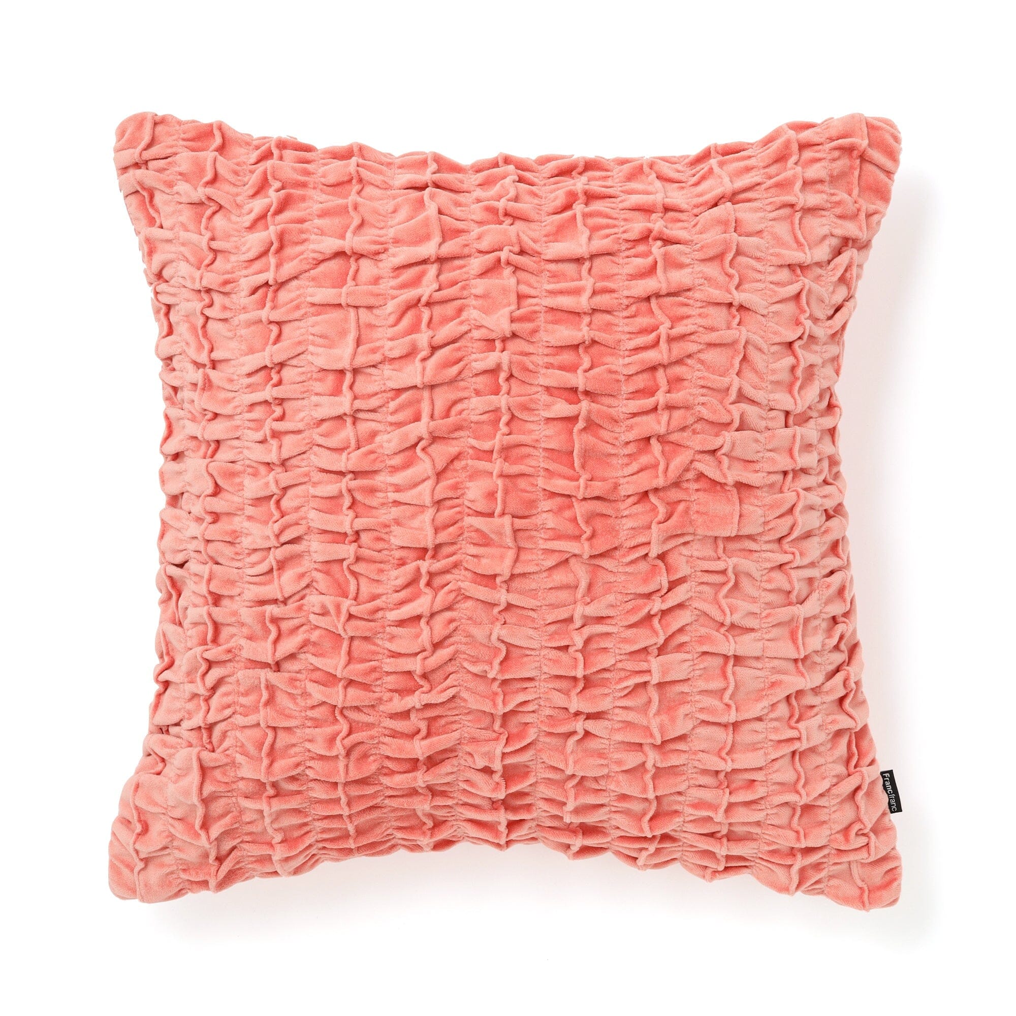 Velvet Gathered Cushion Cover 450 X 450  Pink