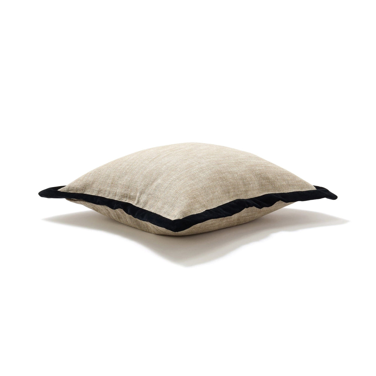 Velvet Flange Cushion Cover 450 X 450  Natural