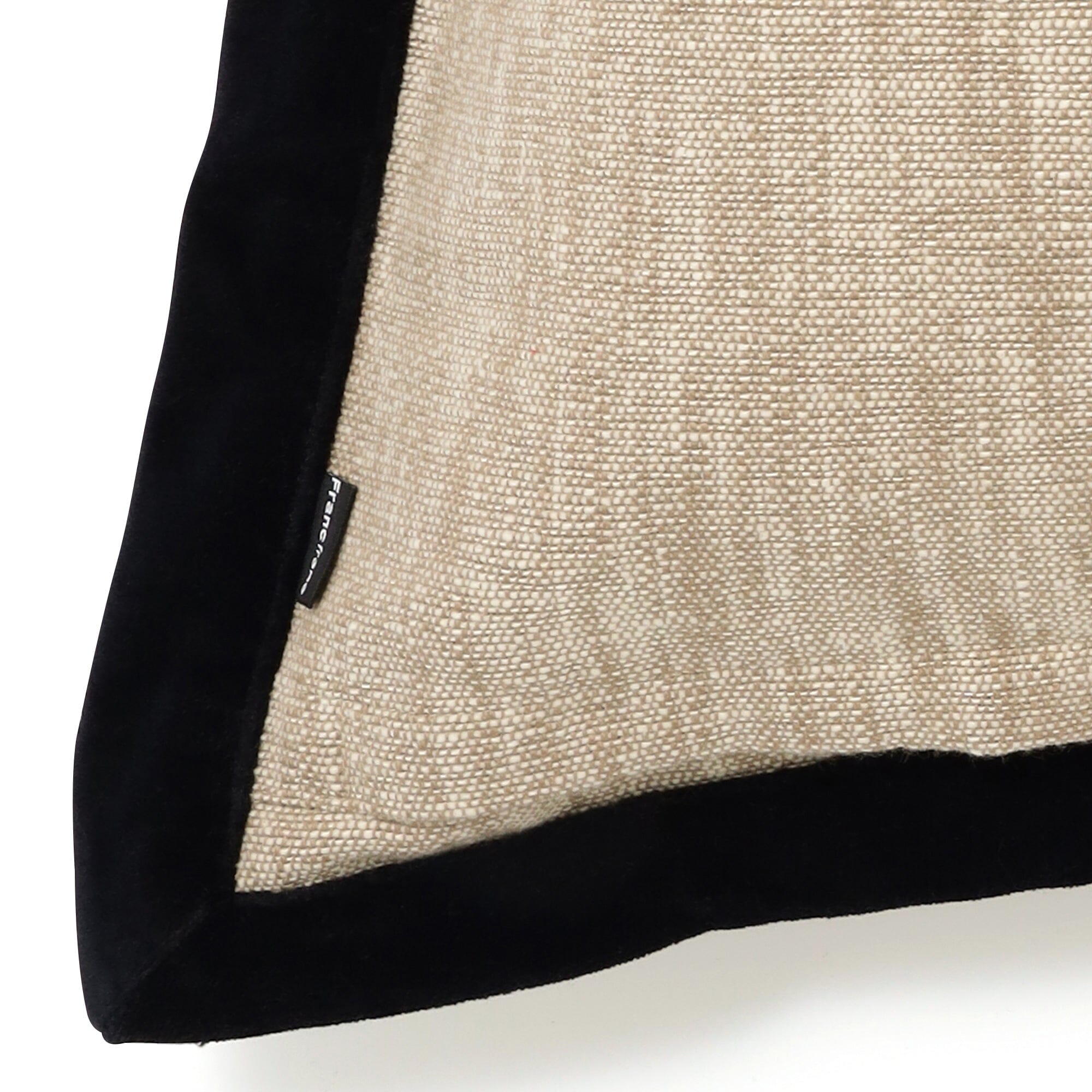 Velvet Flange Cushion Cover 450 X 450  Natural