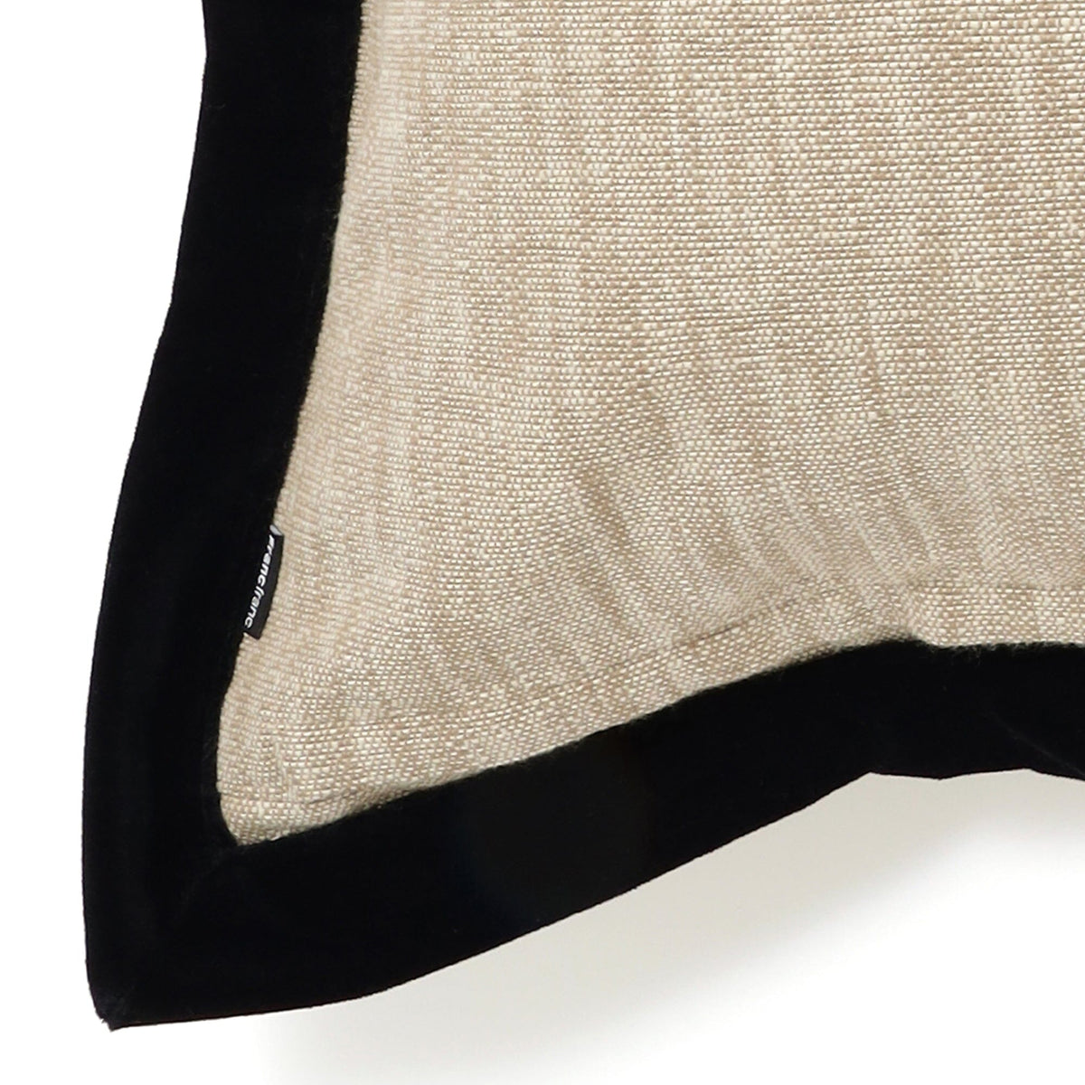 Velvet Flange Cushion Cover 600 X 600 Natural