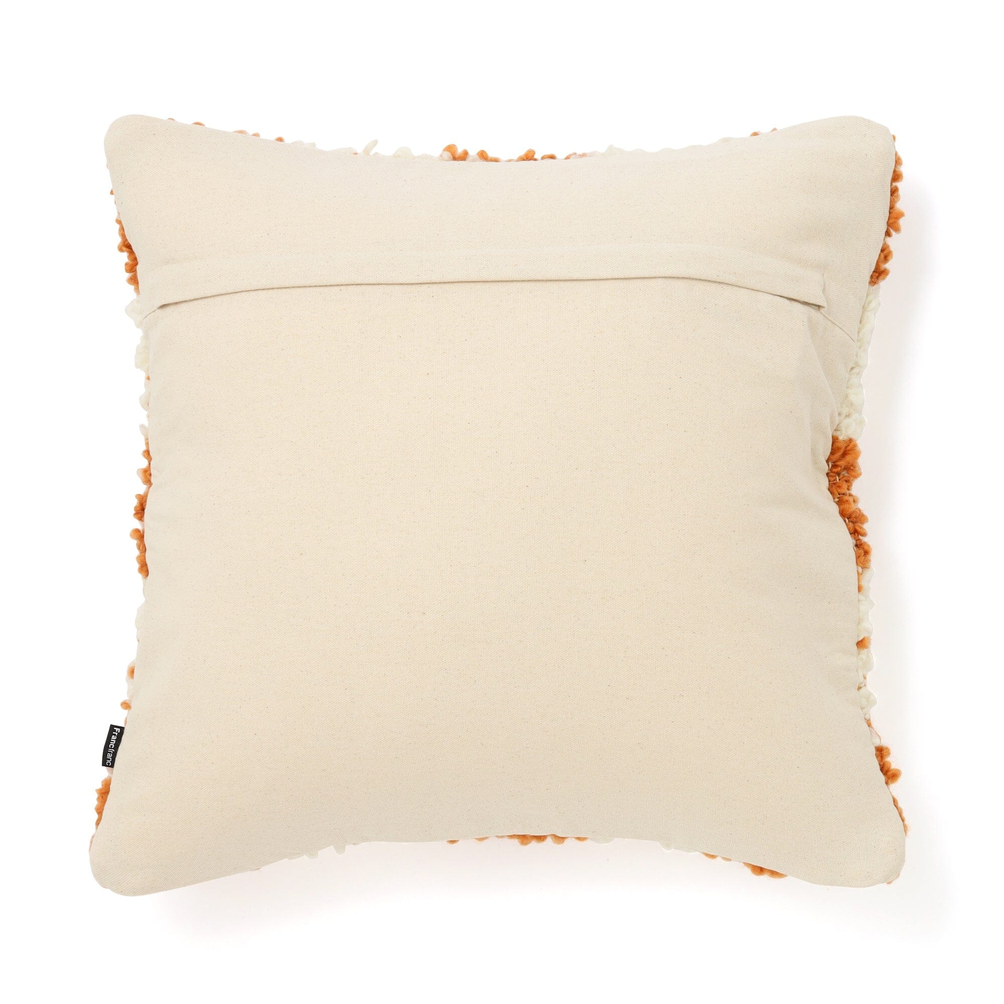 Loop Checkerboard Cushion Cover 450 X 450  Ivory X Orange