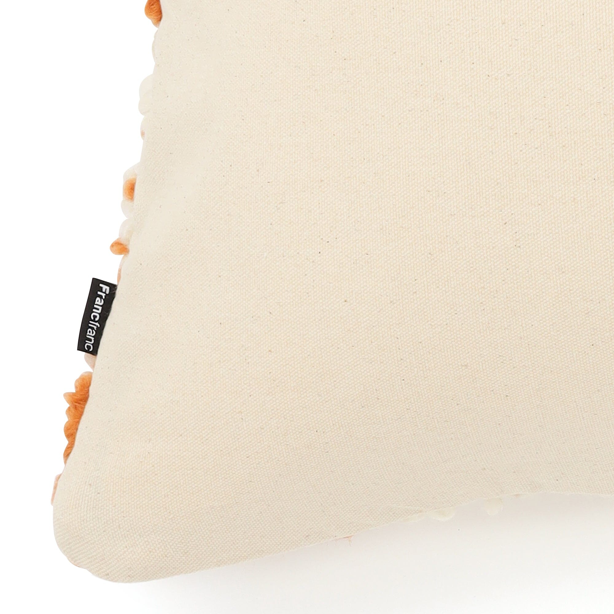 Loop Checkerboard Cushion Cover 450 X 450  Ivory X Orange