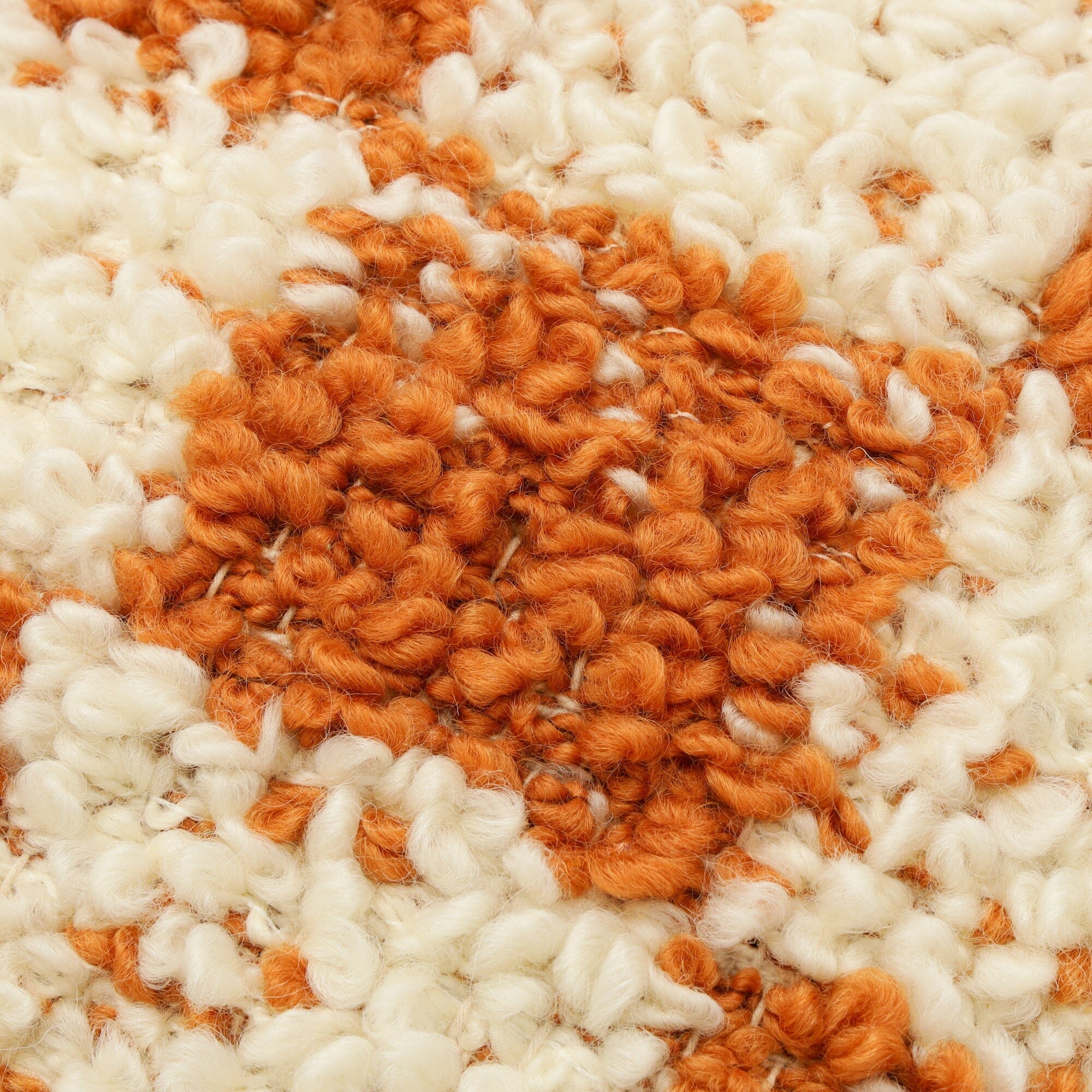 Loop Checkerboard Cushion Cover 450 X 450  Ivory X Orange