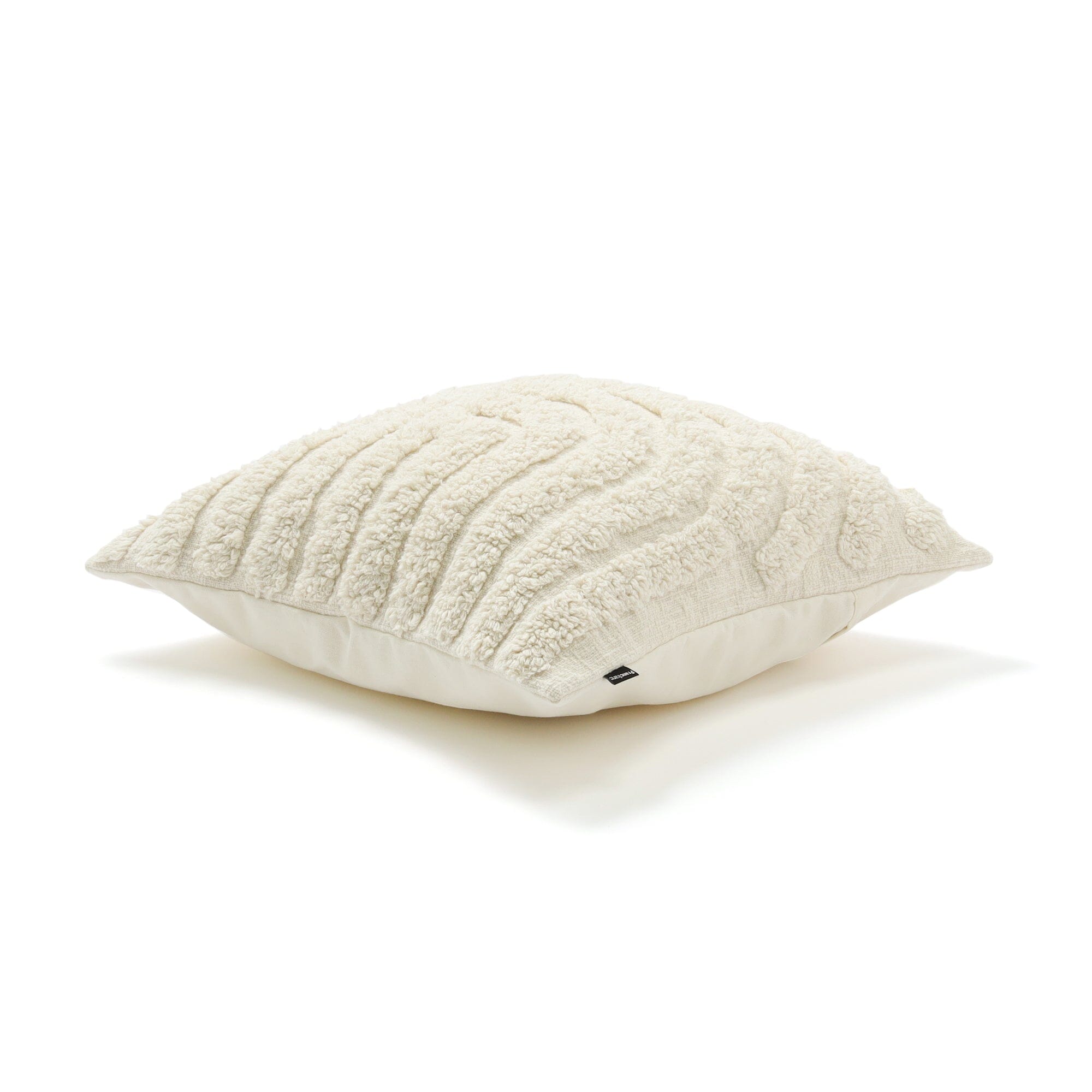 Tuft Art Cushion Cover 450 X 450  White
