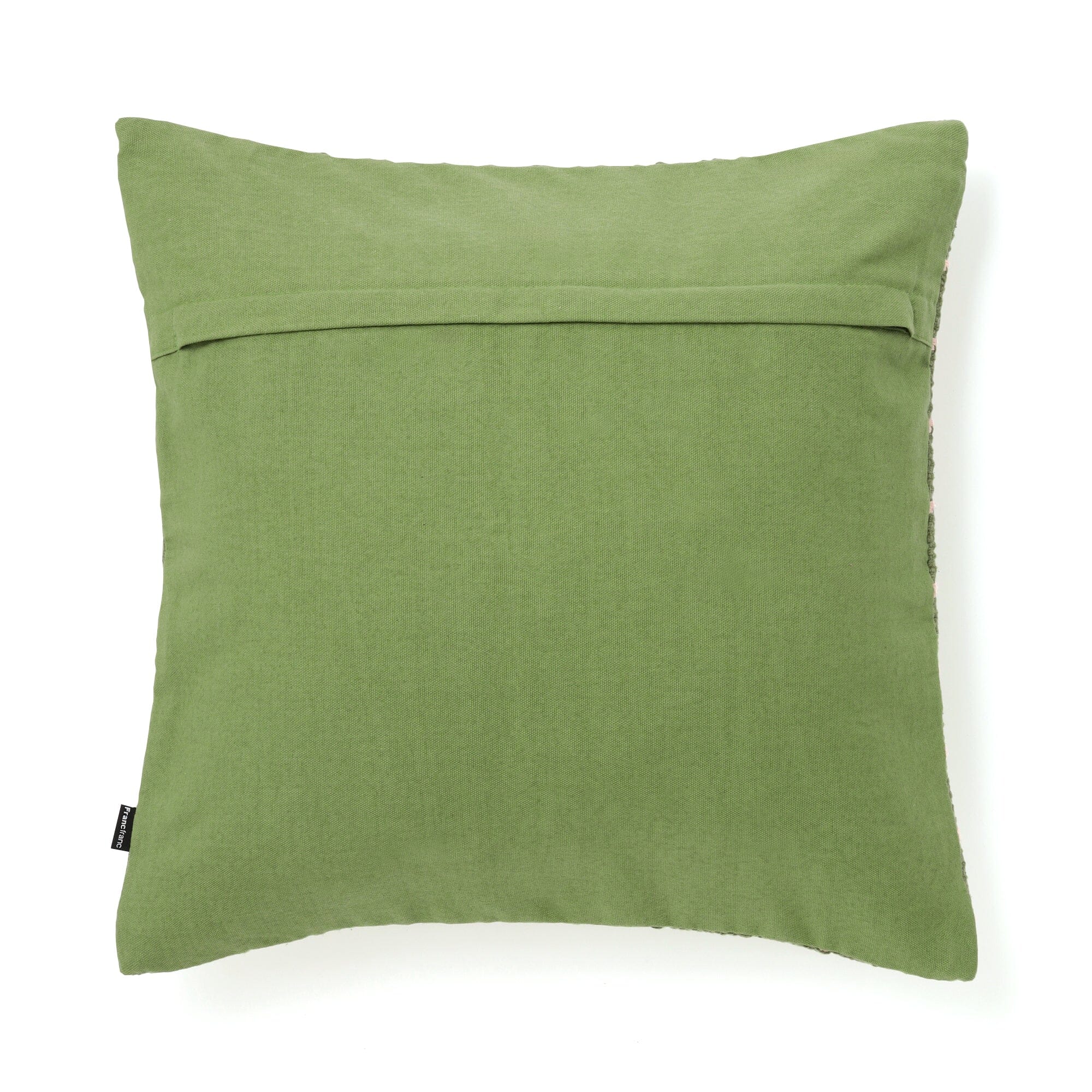 Weave Windowpane Cushion Cover 450 X 450 Green X Pink