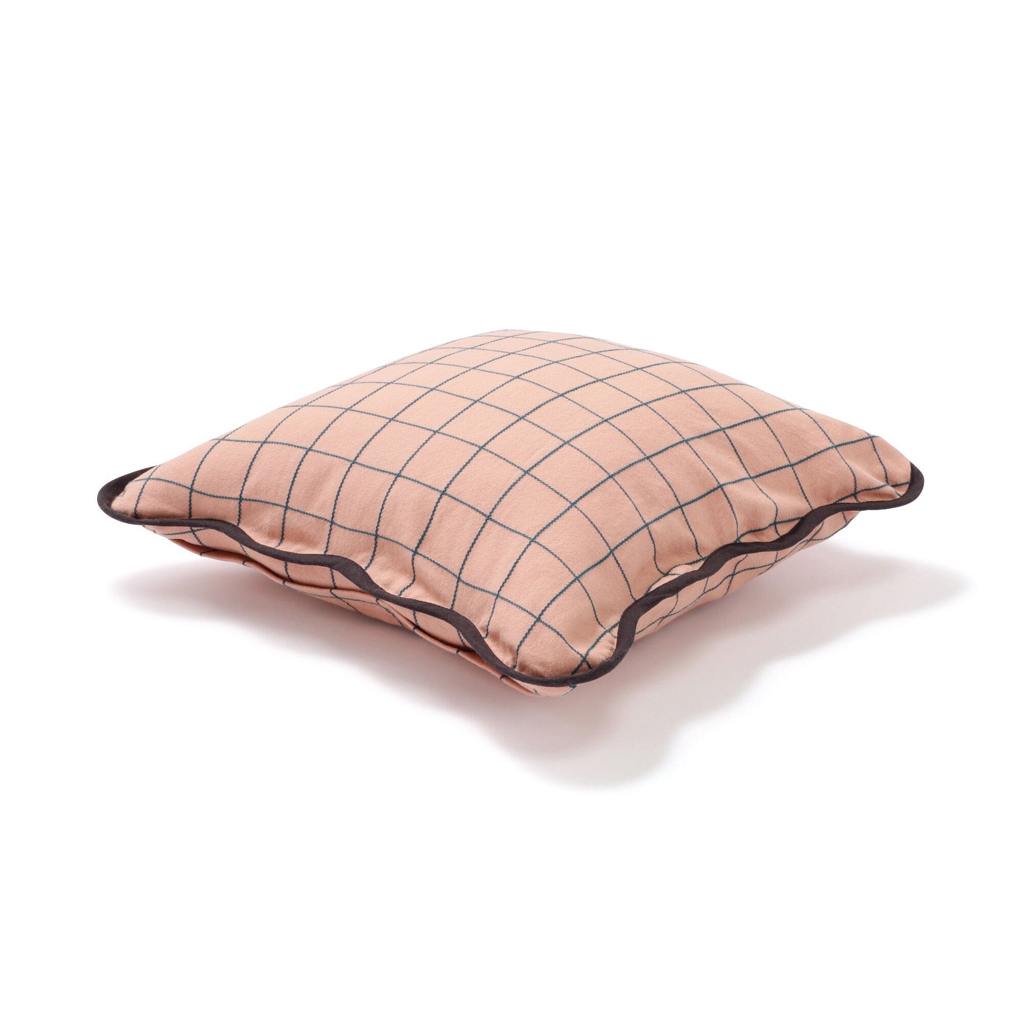 Windowpane Wave Cushion Cover 450 X 450  Orange