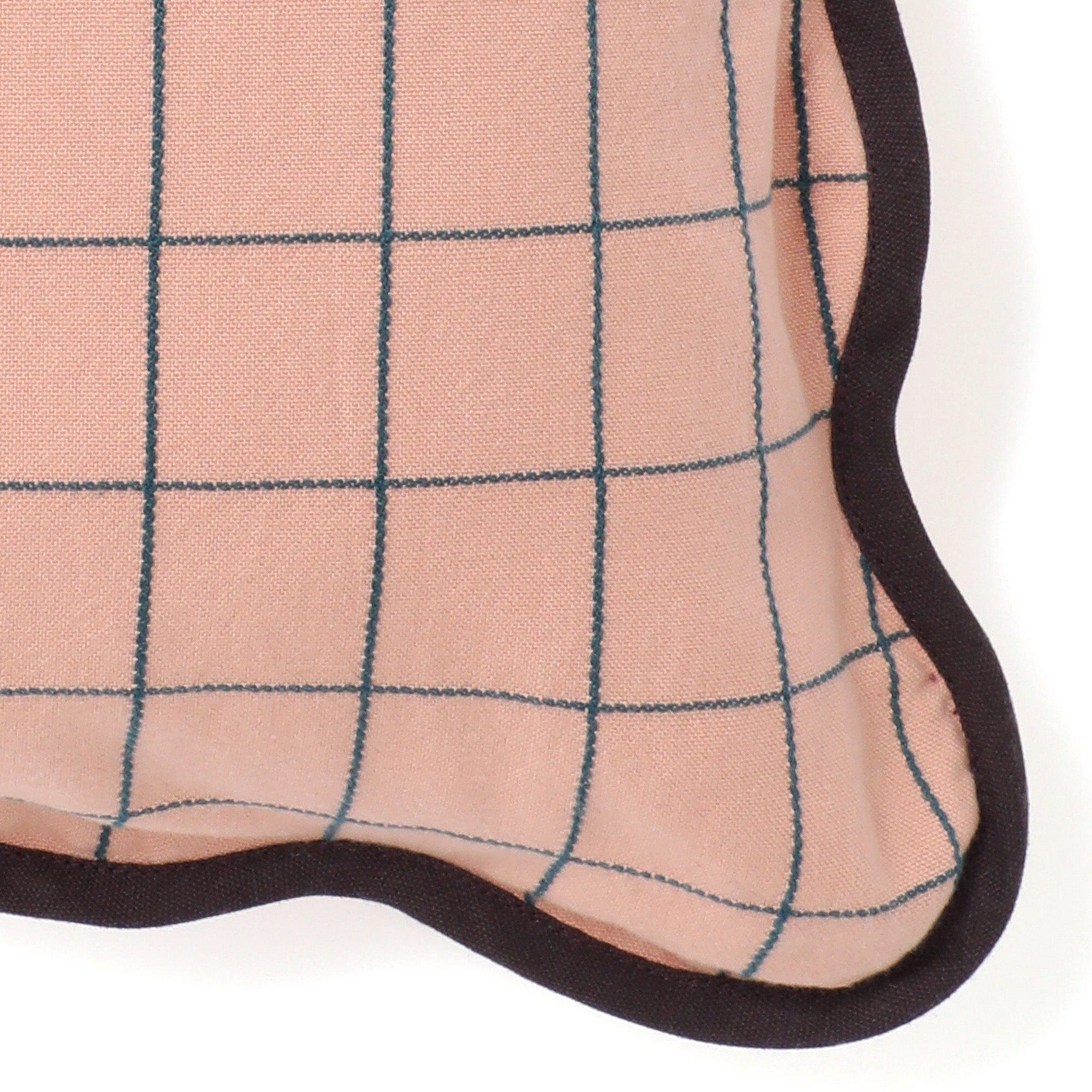 Windowpane Wave Cushion Cover 450 X 450  Orange