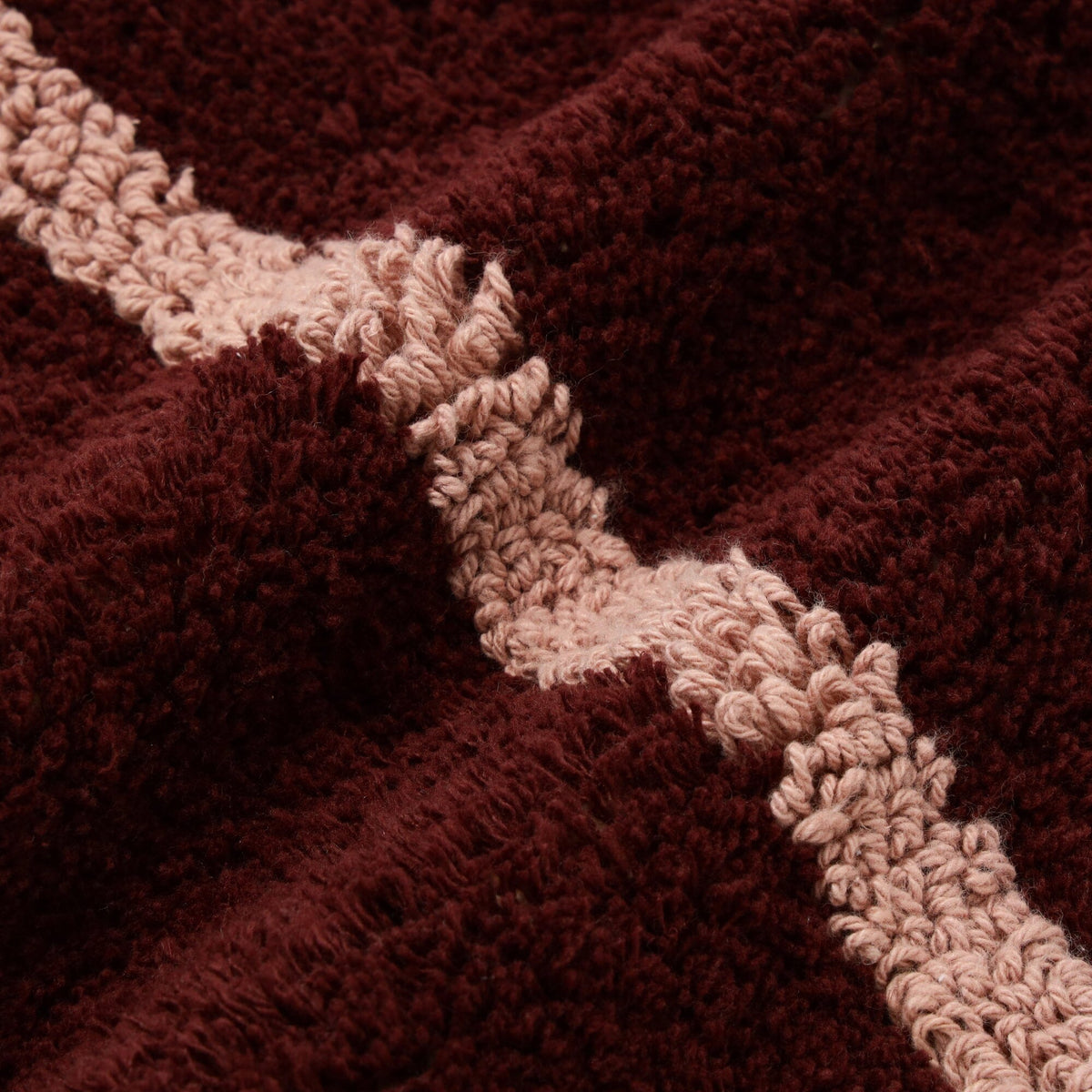 Tuftstripe Cushion Cover 450 X 450  Dark Red