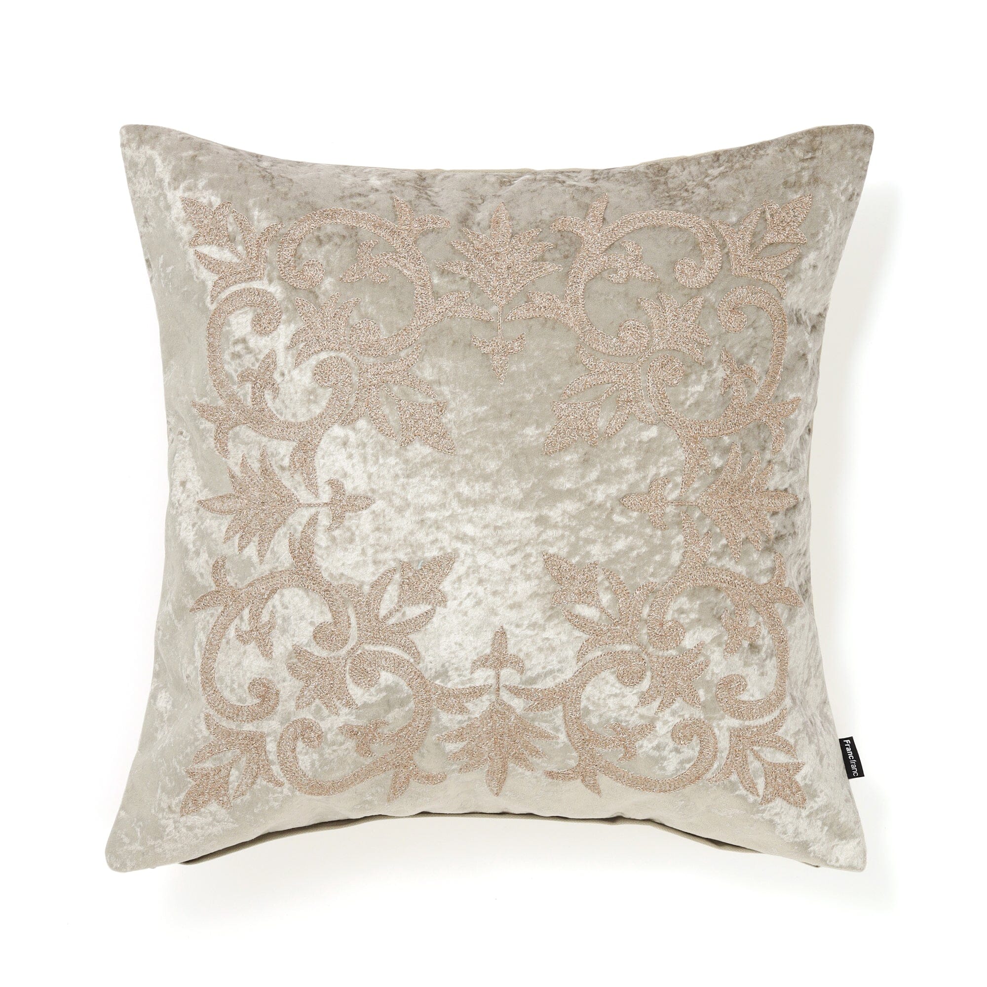 Emb Ornament Cushion Cover 450 X 450  Gray