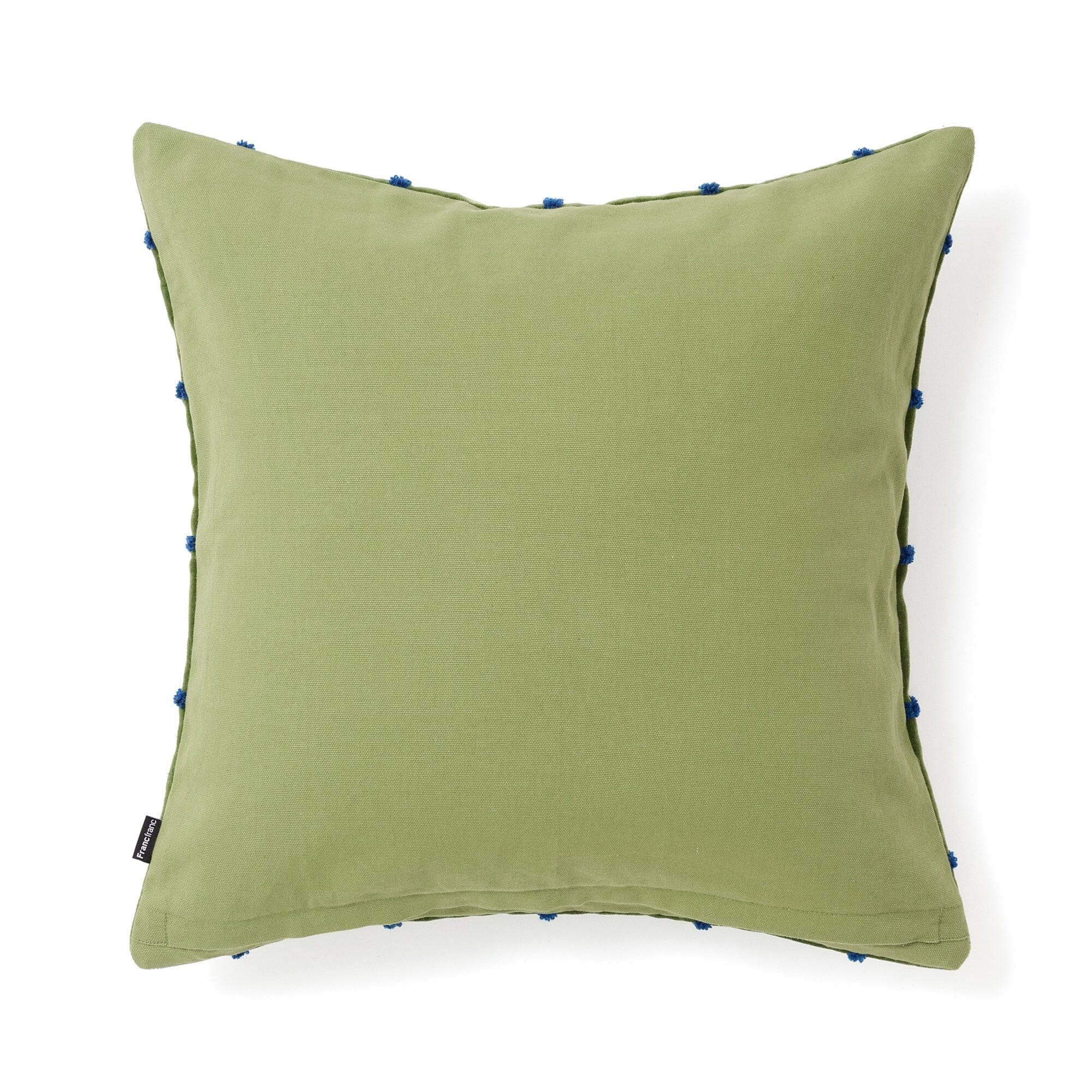 Velvet Windowpane Cushion Cover 450 X 450 Green