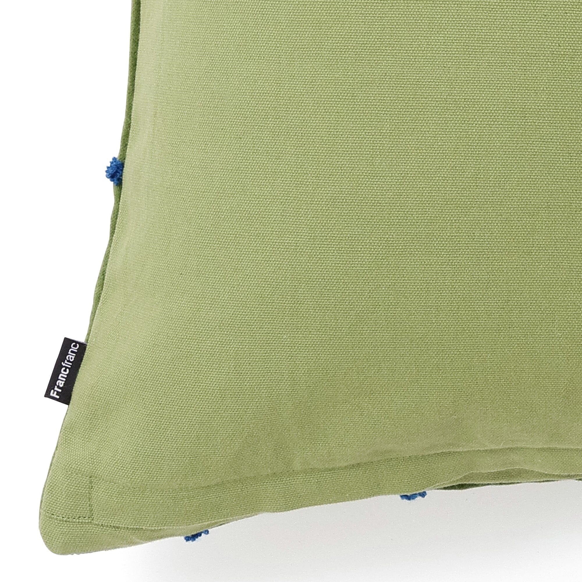 Velvet Windowpane Cushion Cover 450 X 450 Green