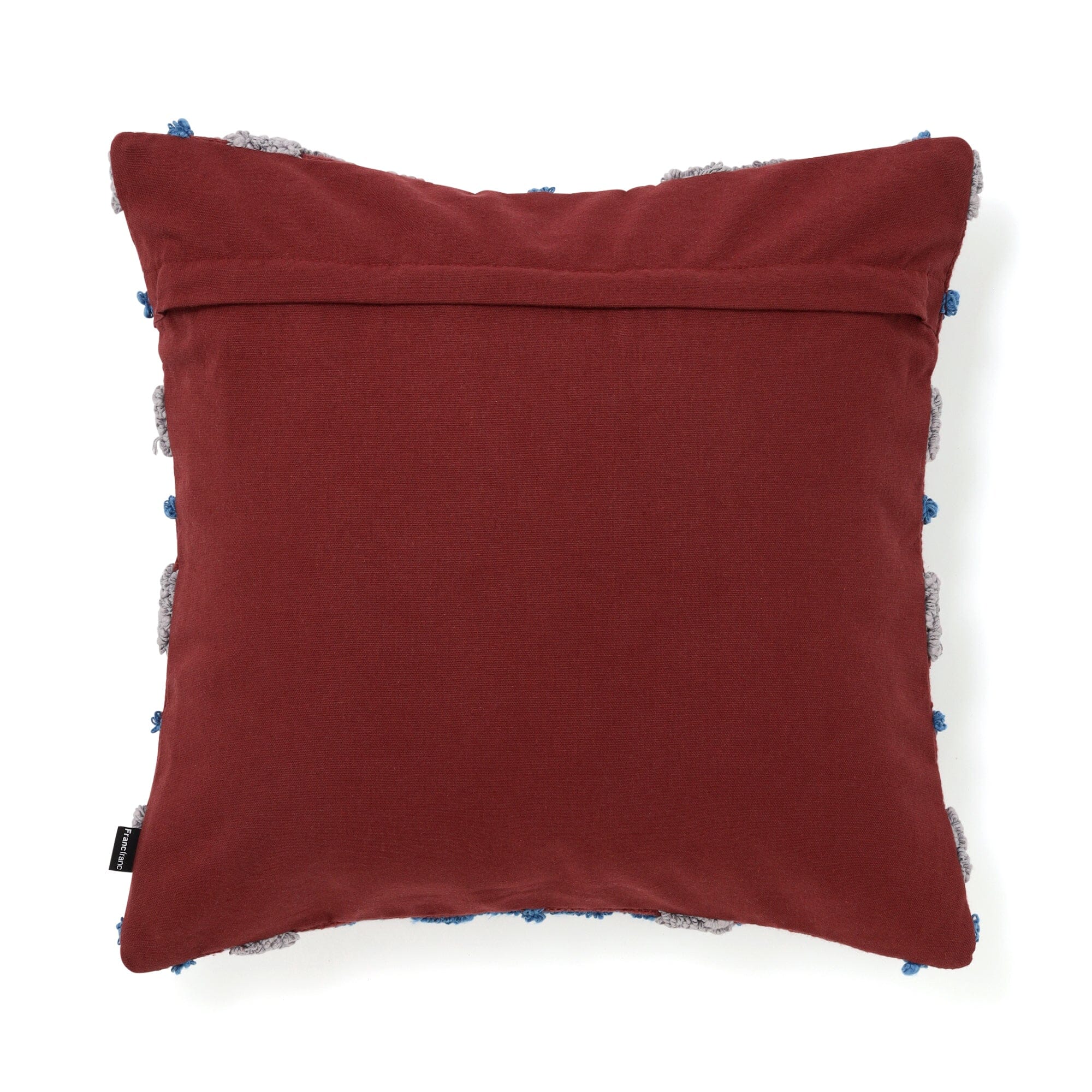 Tuft Check Cushion Cover 450 X 450  Purple X Blue