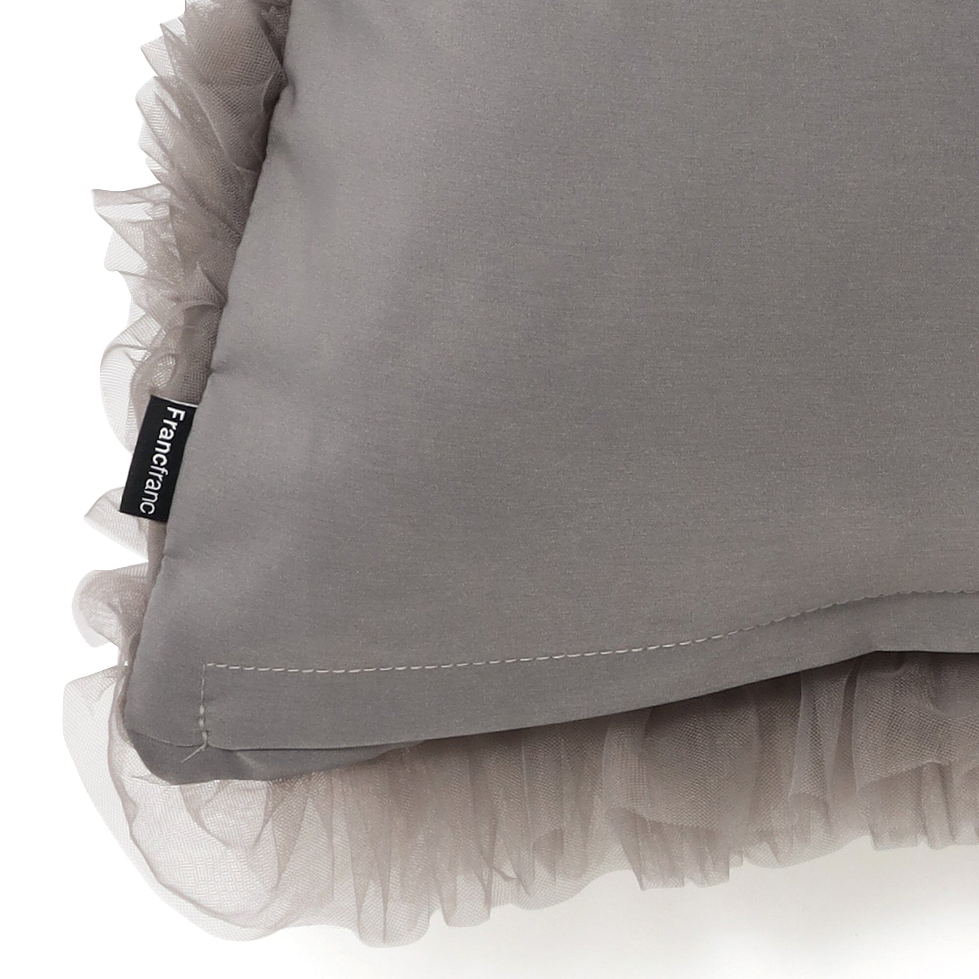 Tulle Frill Cushion Cover 450 X 450  Gray