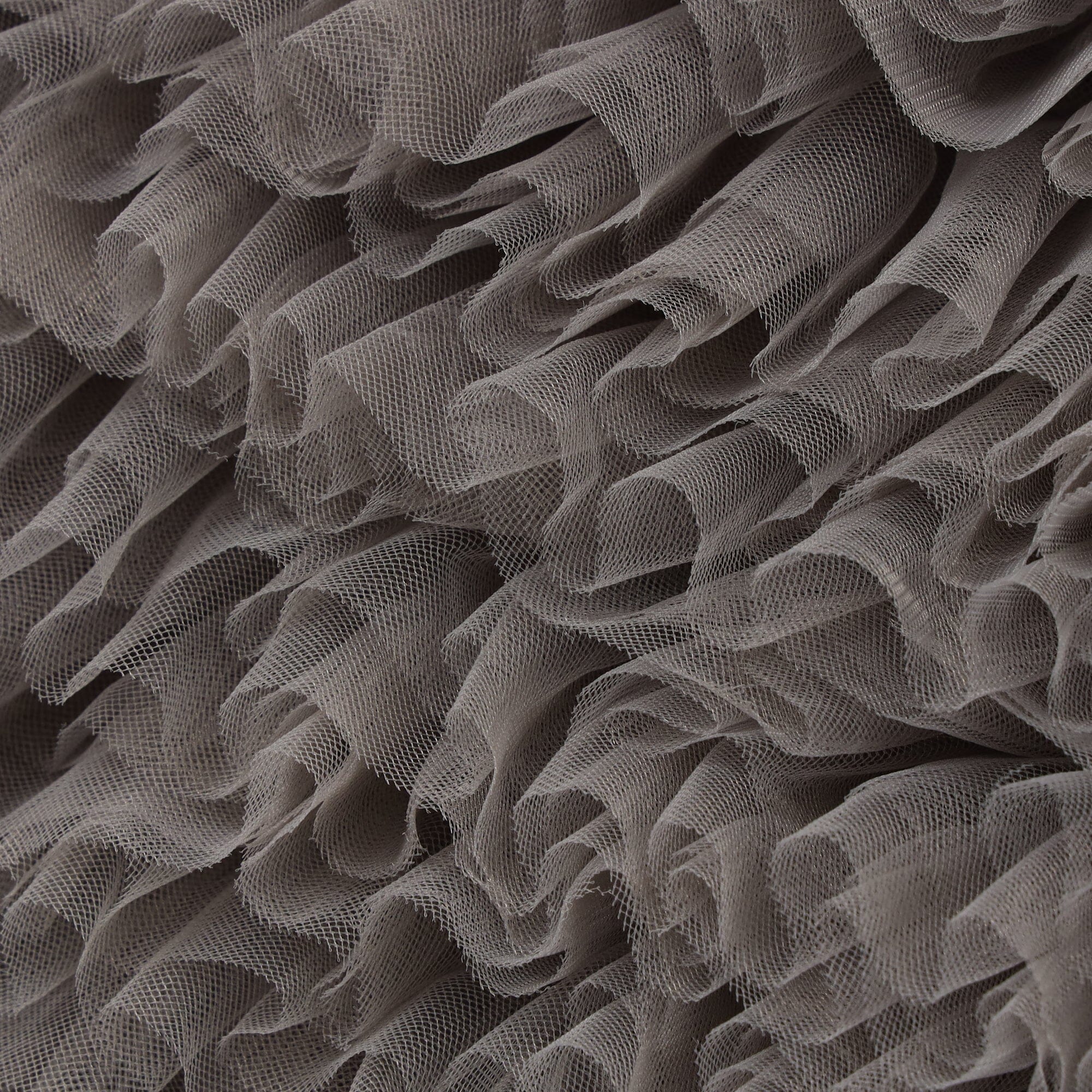 Tulle Frill Cushion Cover 450 X 450  Gray