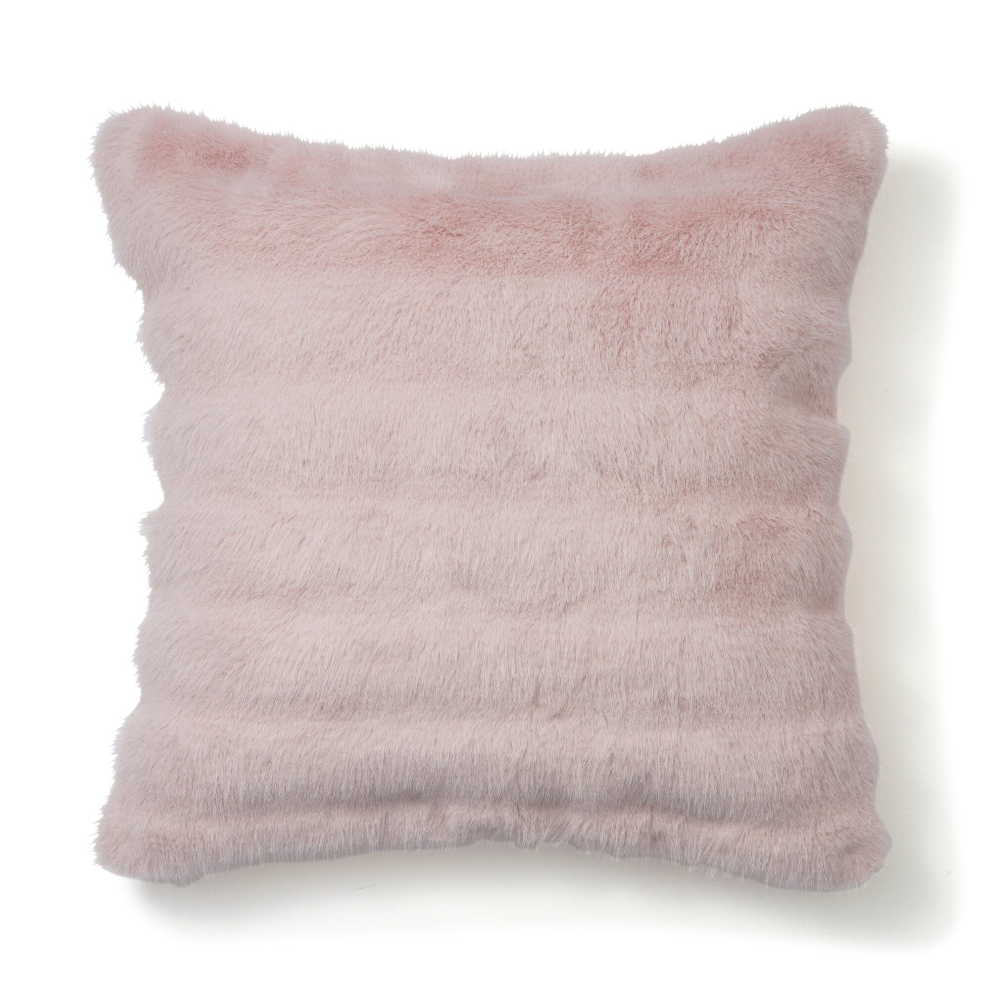 Eco fur Cushion Cover 450 X 450 Light Pink