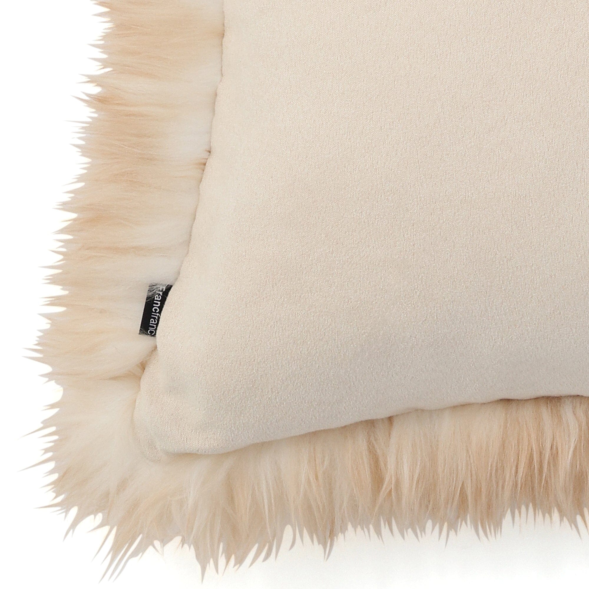 Eco Fur Cushion Cover 450 X 450 Cm Beige