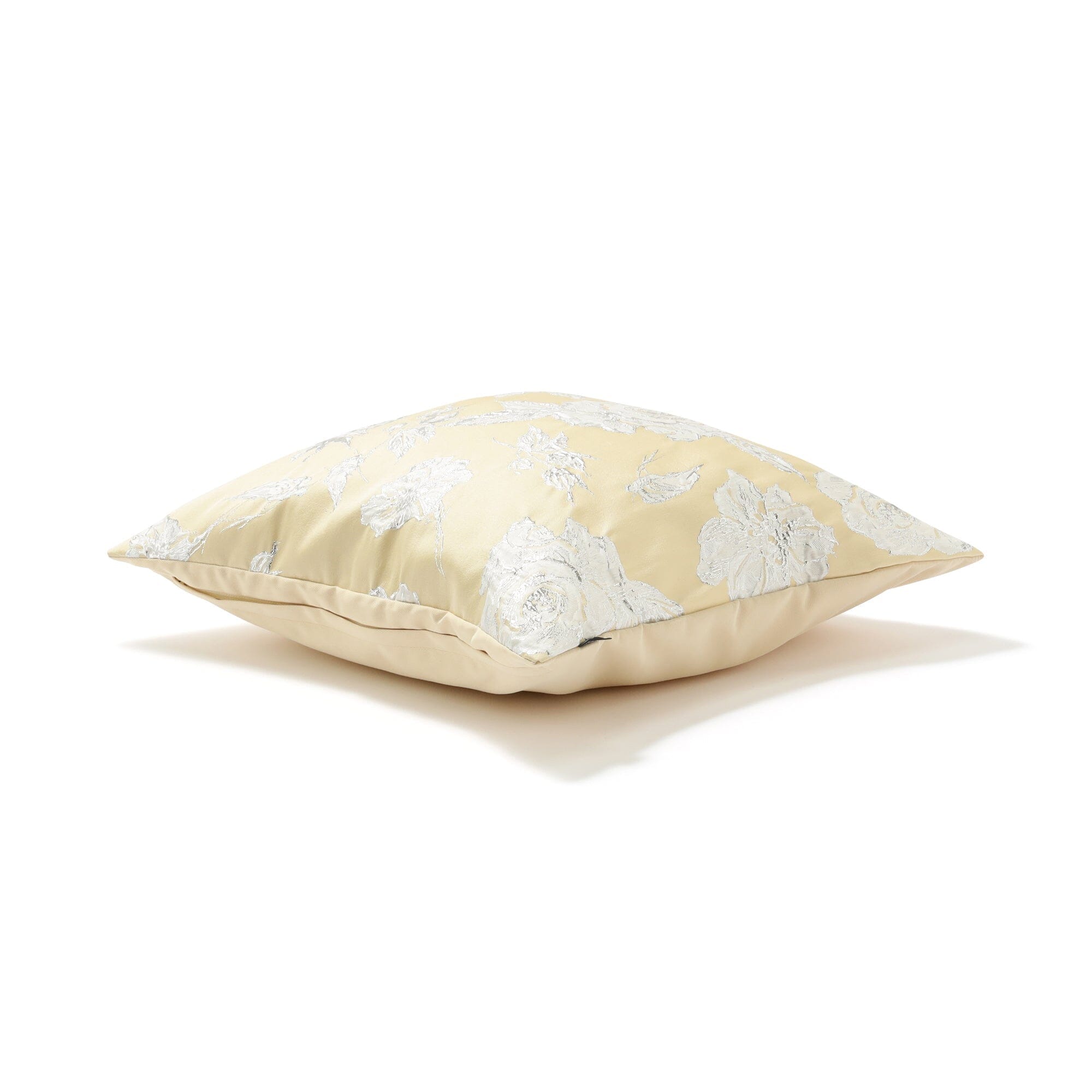 Jq Flower Cushion Cover 450 X 450  Yellow X Silver