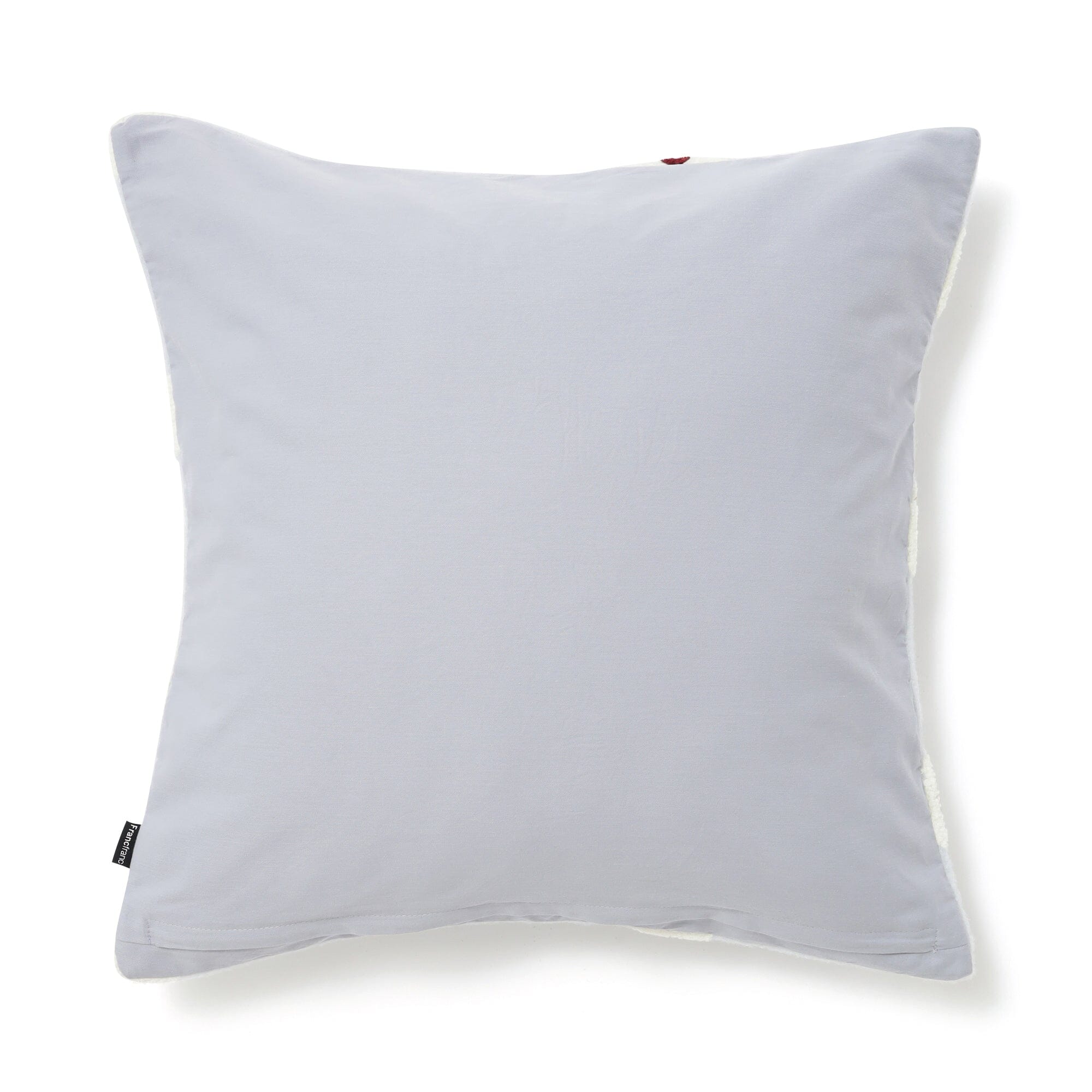 Emb Flower Cushion Cover 450 X 450  Light Blue