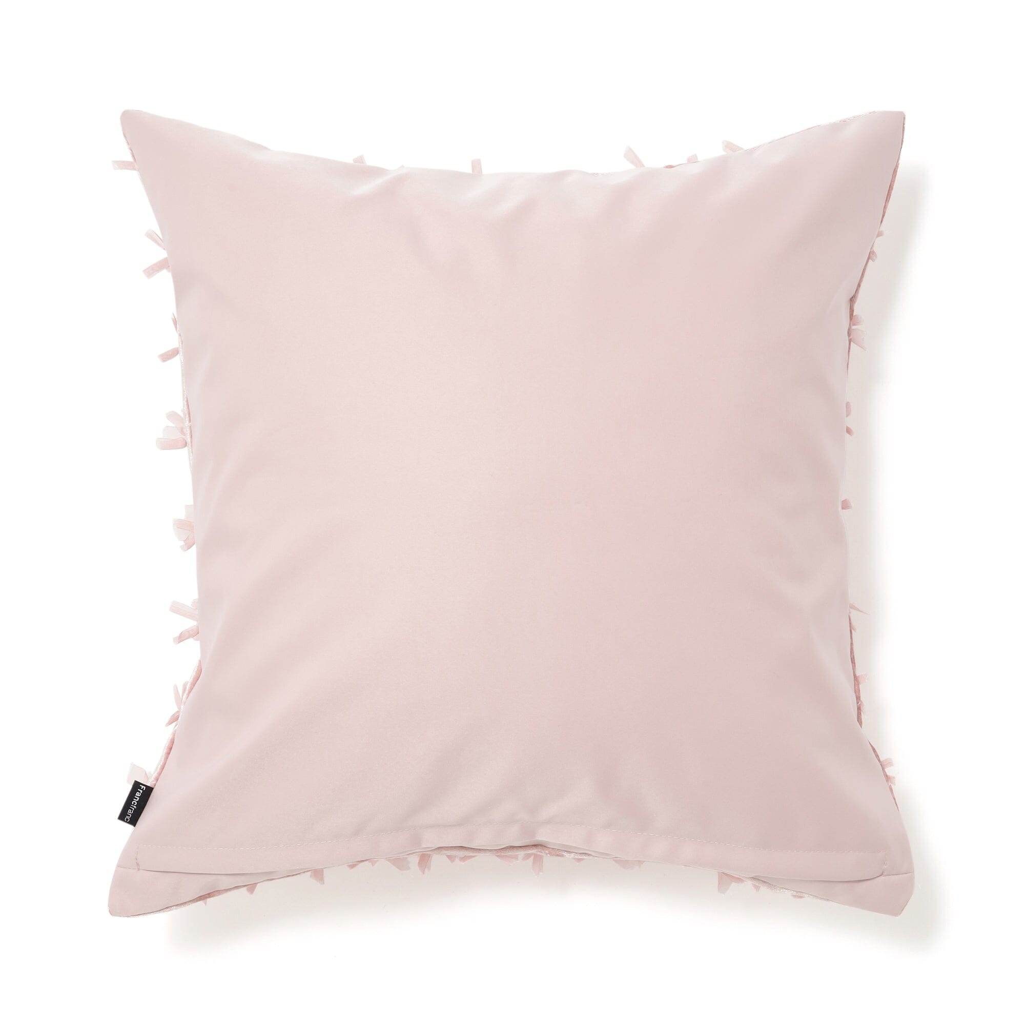 Velvet Ribbon Cushion Cover 450 X 450  Pink
