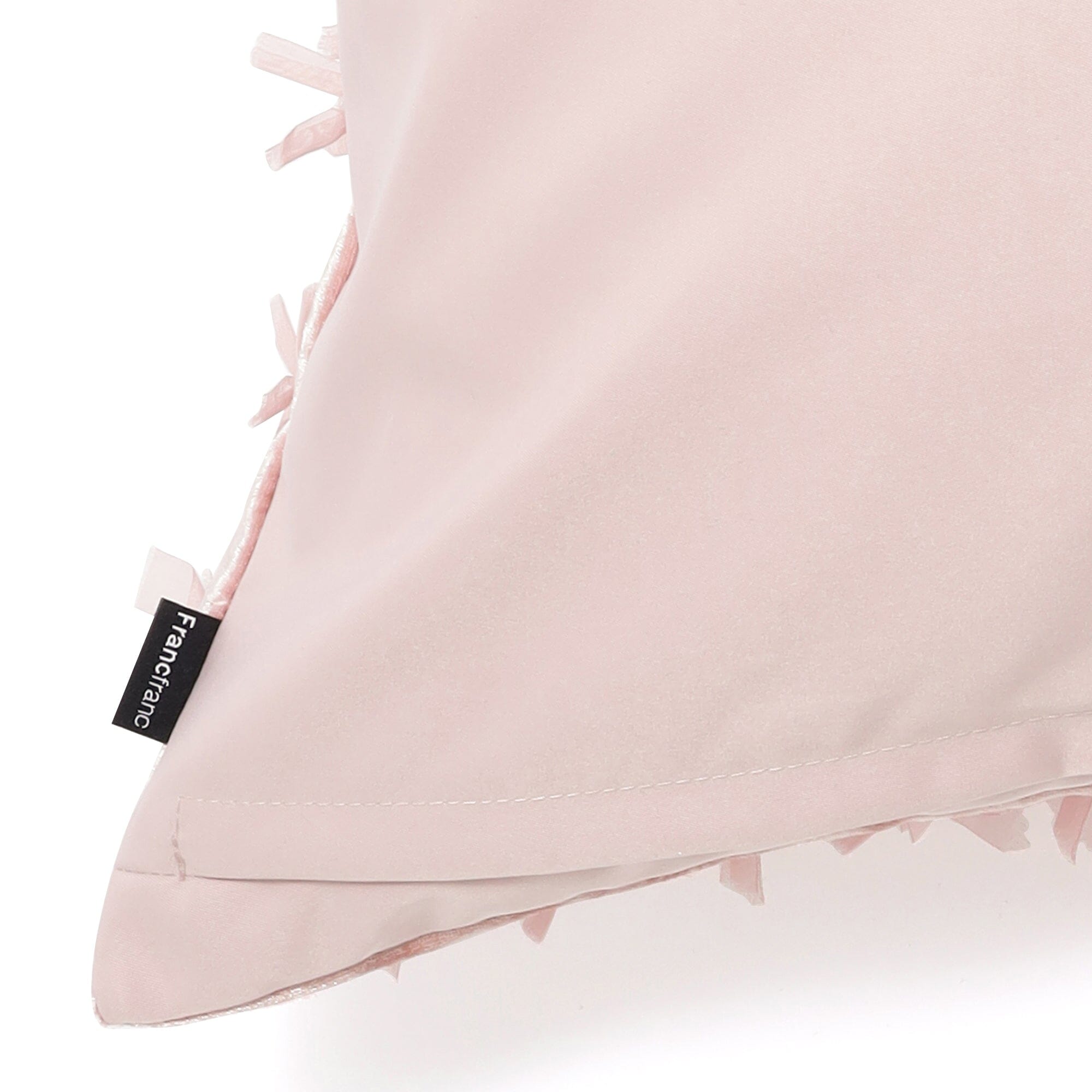 Velvet Ribbon Cushion Cover 450 X 450  Pink
