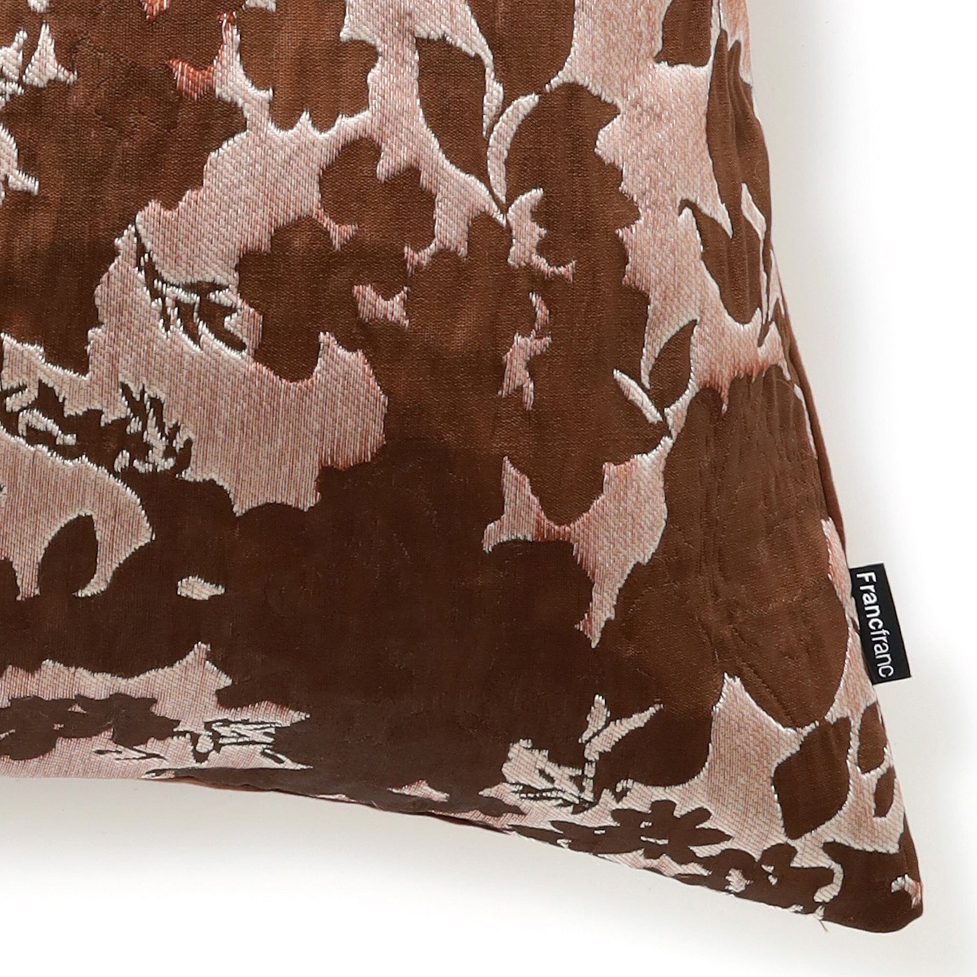 Jq Flower Cushion Cover 450 X 450  Pink X Brown