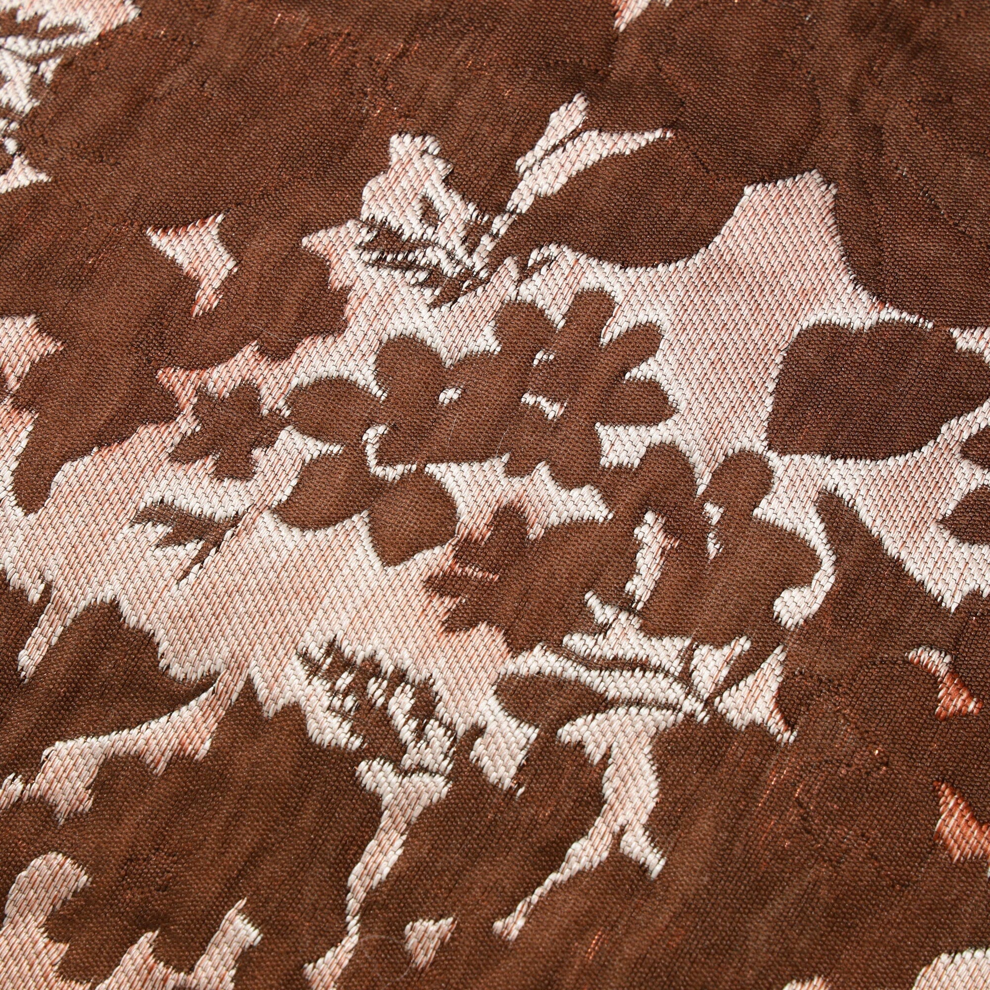 Jq Flower Cushion Cover 450 X 450  Pink X Brown