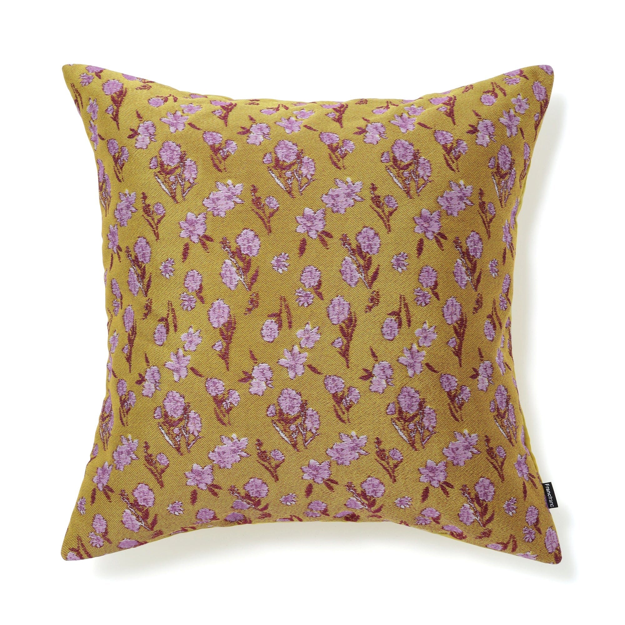 Jq Flower Cushion Cover 450 X 450  Yellow X Purple