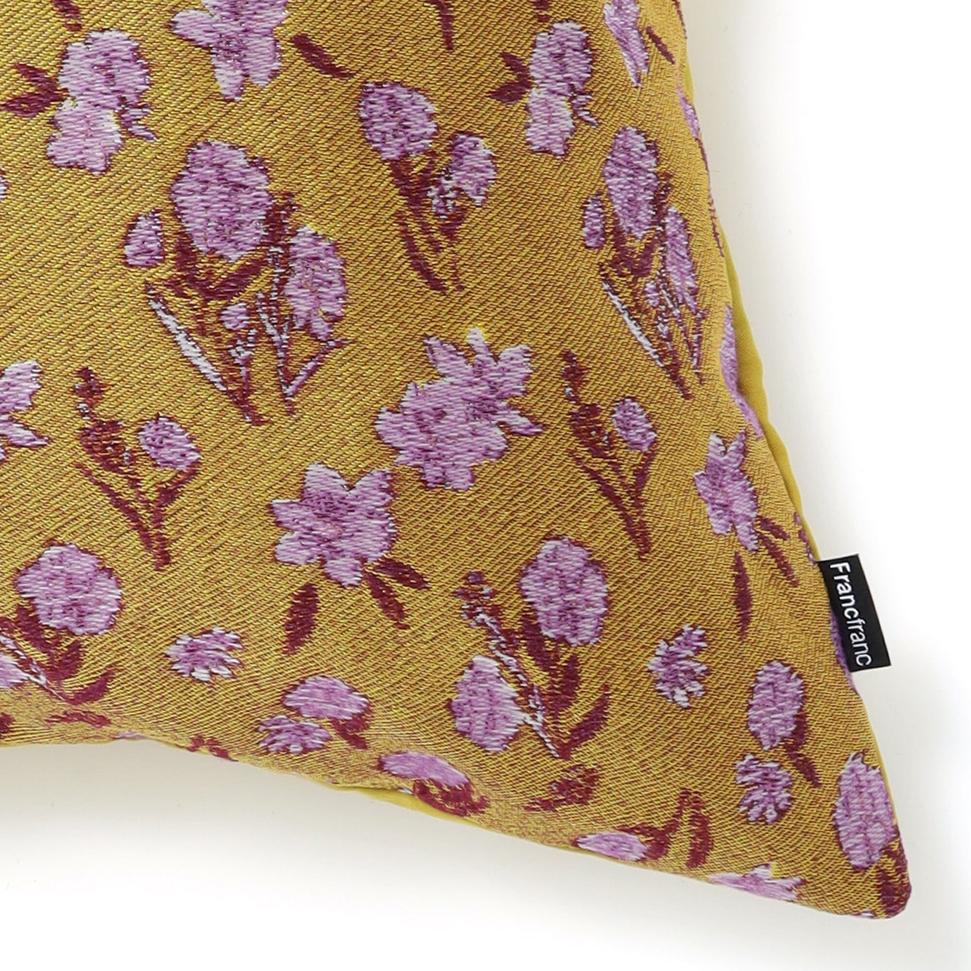 Jq Flower Cushion Cover 450 X 450  Yellow X Purple