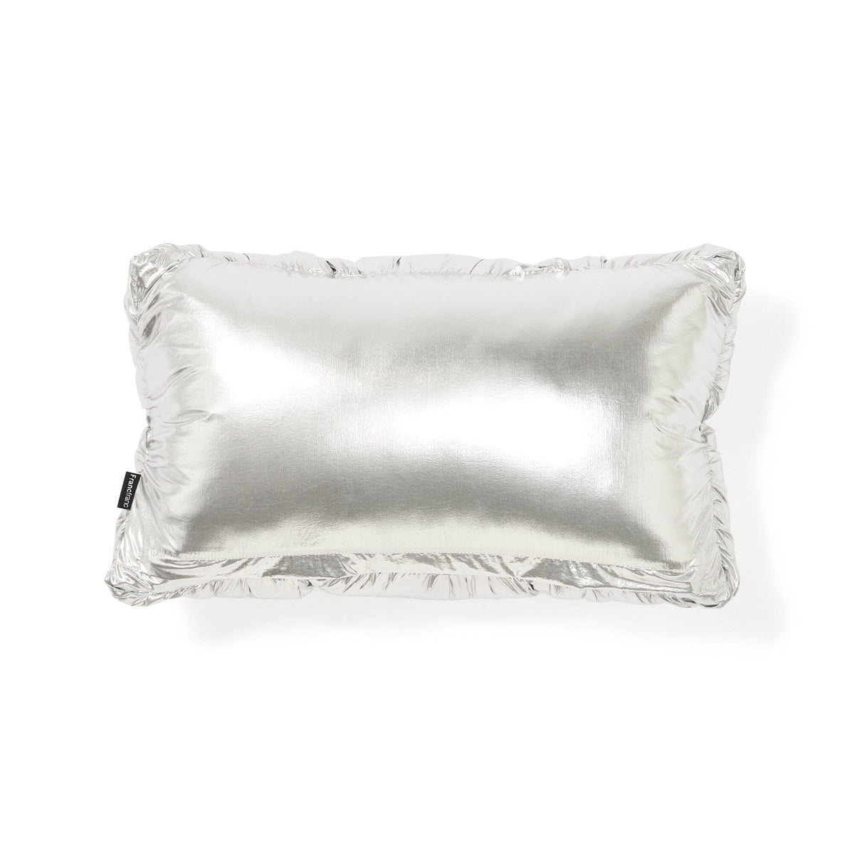 Metallic Square Quilted Cushion Cover 450 X 250  Silver