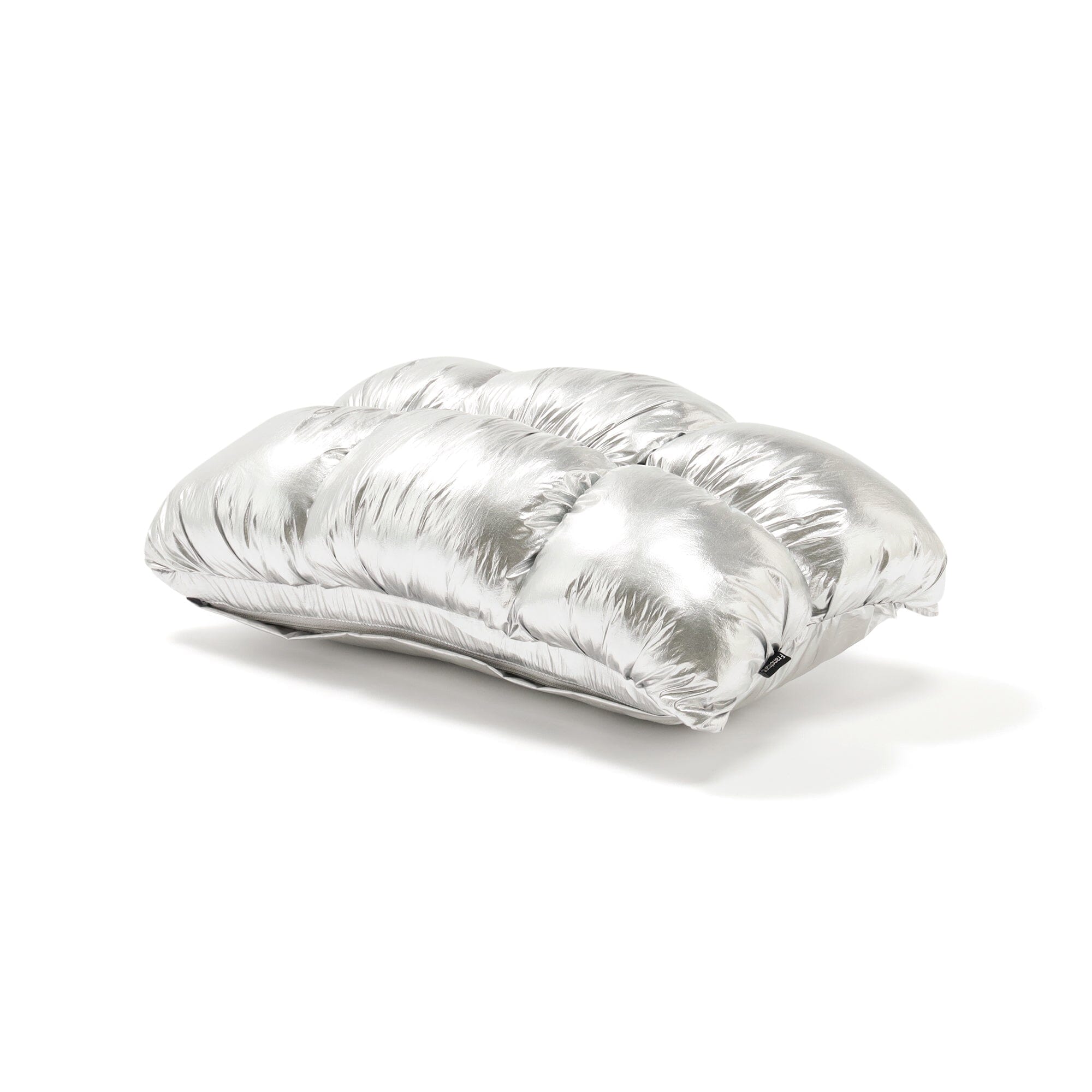 Metallic Square Quilted Cushion Cover 450 X 250  Silver
