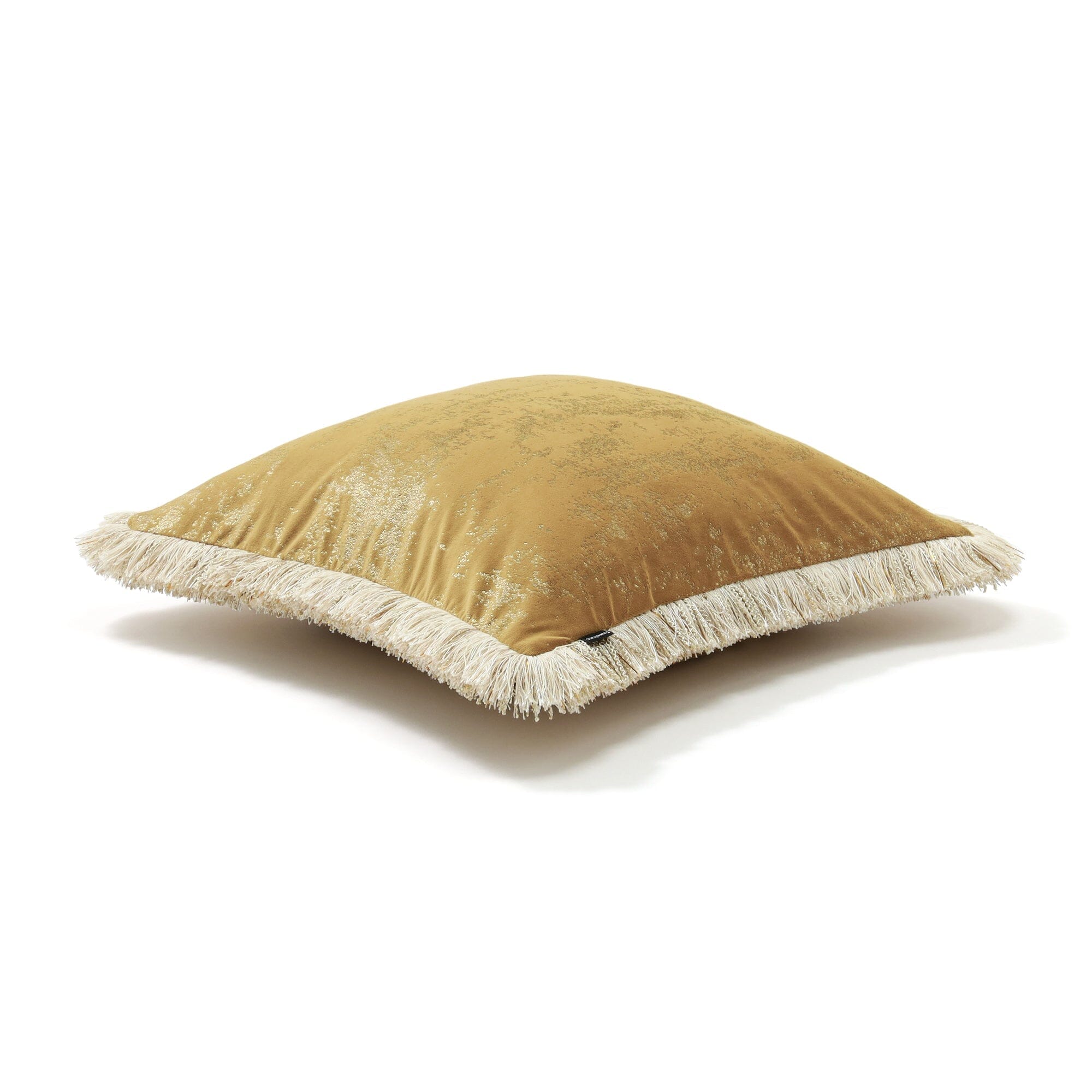 Shiny Fringe Cushion Cover 450 X 450  Gold