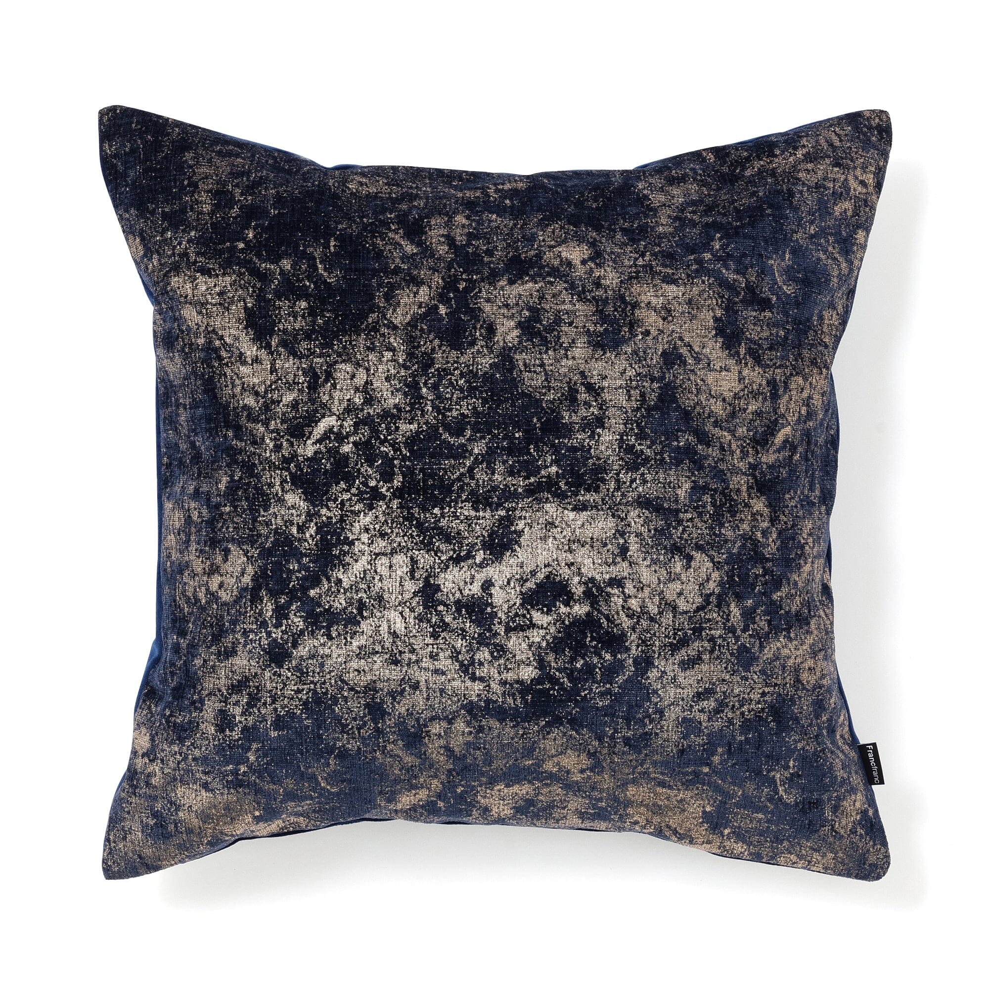 Metallic Print Cushion Cover 450 X 450  Navy X Gold