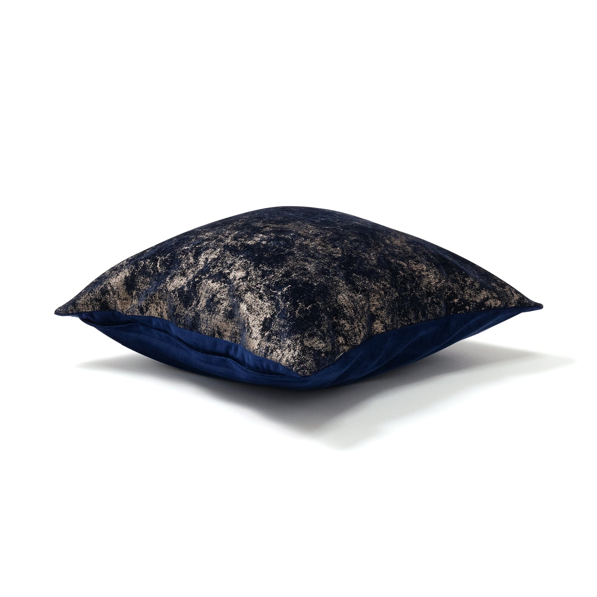 Metallic Print Cushion Cover 450 X 450  Navy X Gold